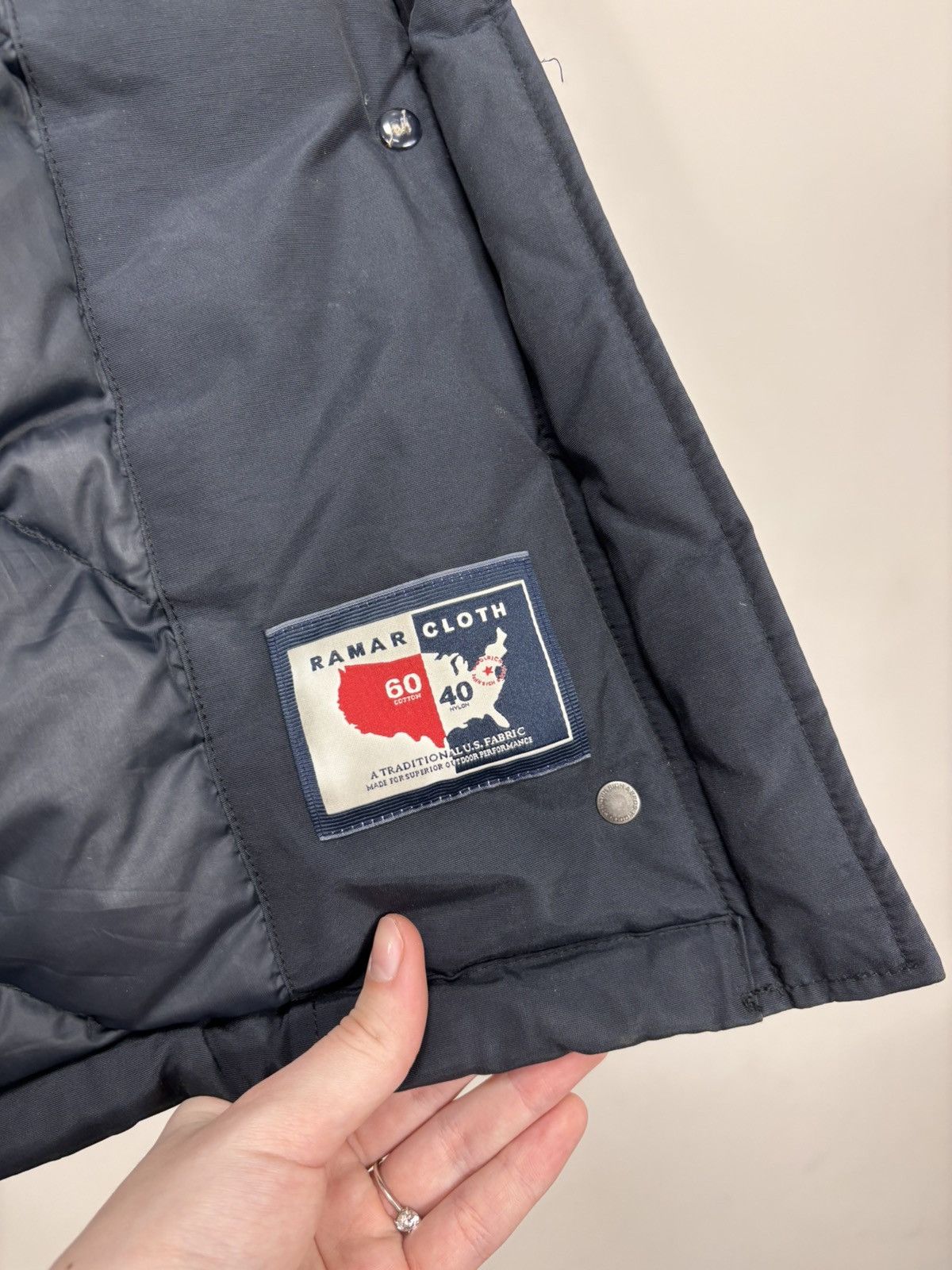 Woolrich Woolen Mills Woolrich Women’s Arctic Parka In Ramar Cloth Navy Blue Coat Size XS / US 0-2 / IT 36-38 - 21 Thumbnail
