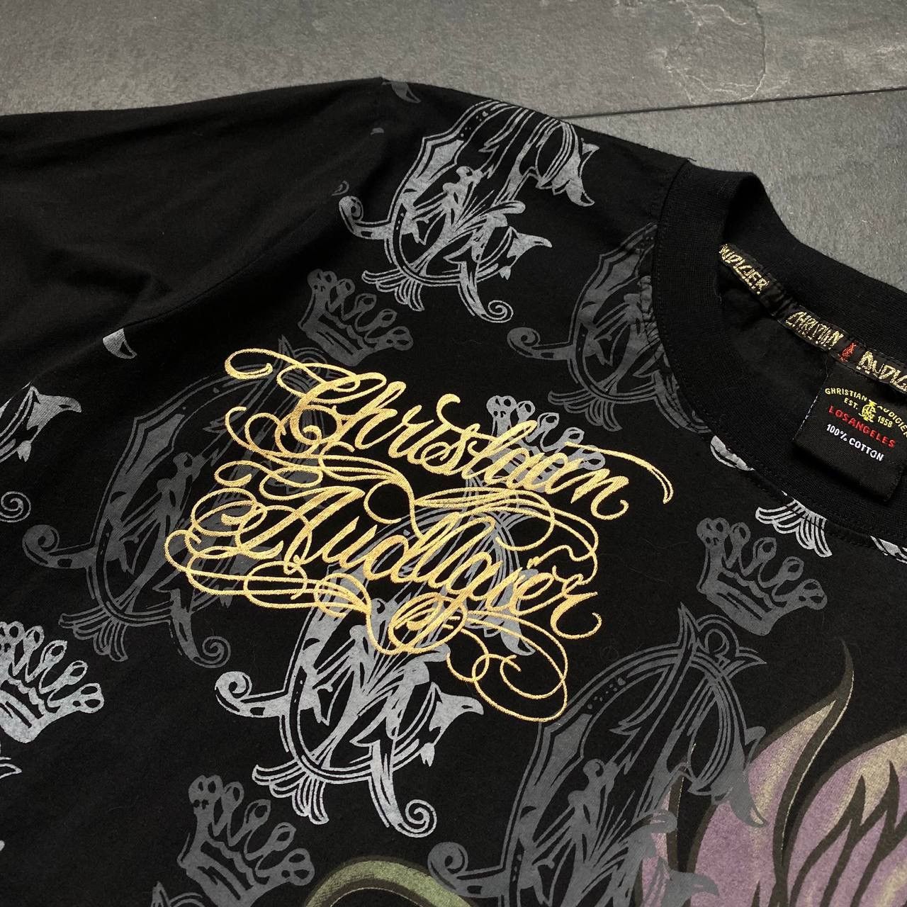 Christian Audigier × Ed Hardy × Vintage Vintage Ed Hardy by Christian Audigier Tee Size US S / EU 44-46 / 1 - 2 Thumbnail