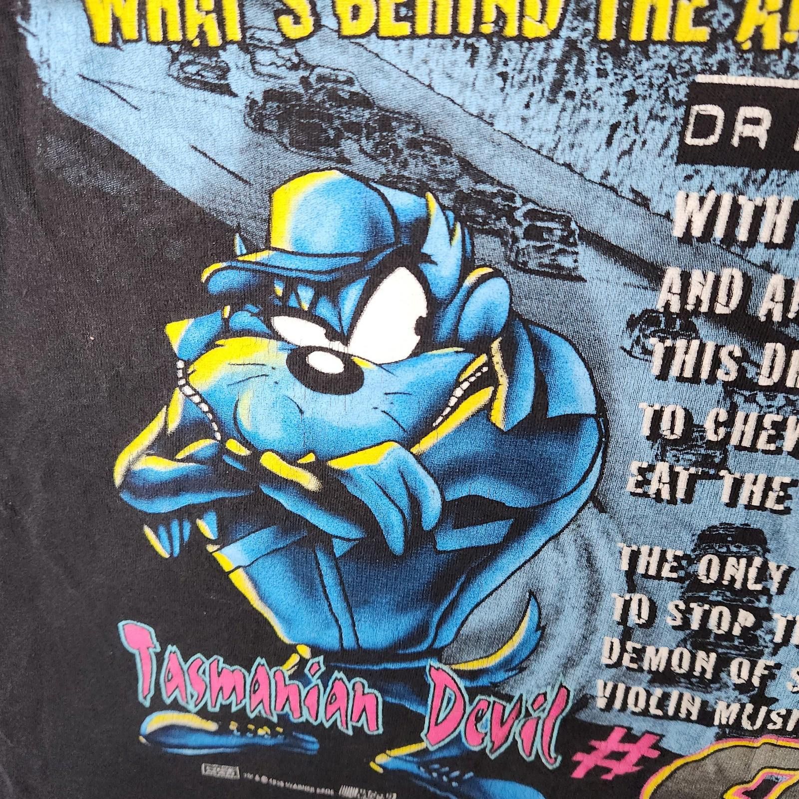 Delta Vintage 1998 Nascar Tasmanian Devil Tshirt Black Size XL Size US XL / EU 56 / 4 - 4 Thumbnail