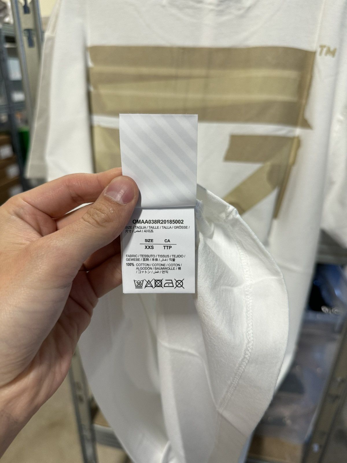 Off-White Off-White Tape Arrow T-Shirt NEW 500$ Size US M / EU 48-50 / 2 - 4 Thumbnail