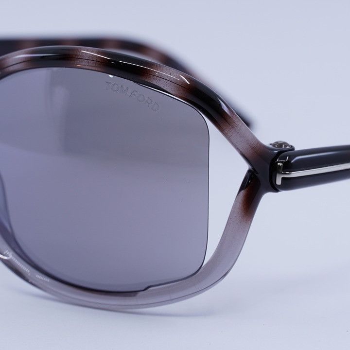 Tom Ford Tom Ford Bettina FT1068 55C Sunglasses Gradient Grey Havana Size ONE SIZE - 6 Thumbnail