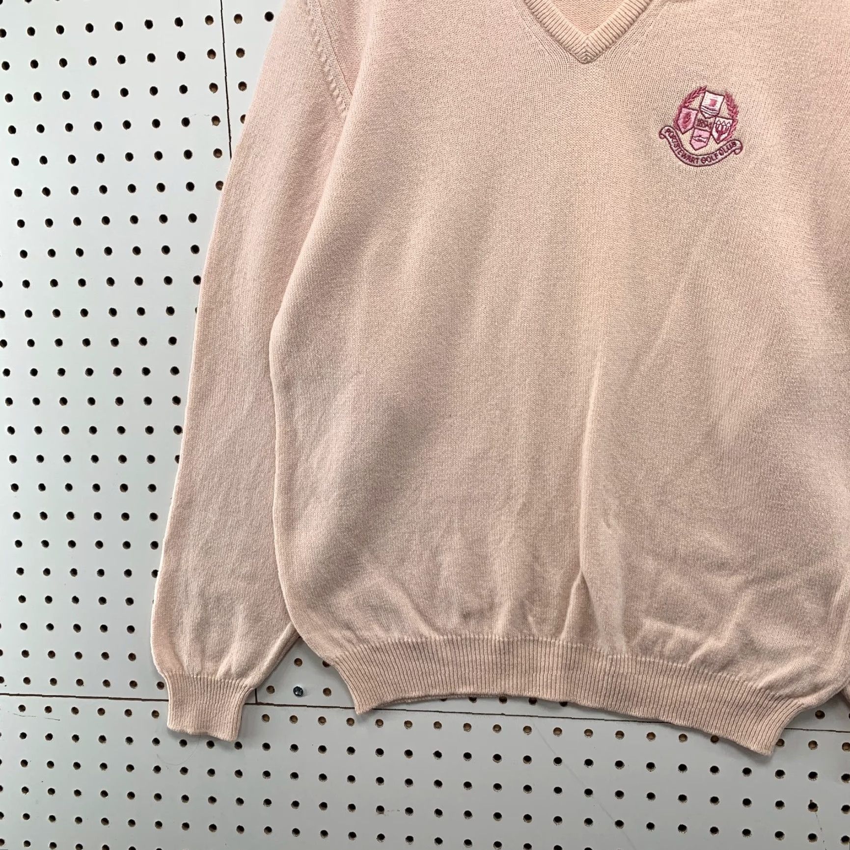 Lyle & Scott Lyle & Scott Wool Pullover Sweater Mens Large Pink V Neck Portstewart Scotland Size US L / EU 52-54 / 3 - 5 Thumbnail