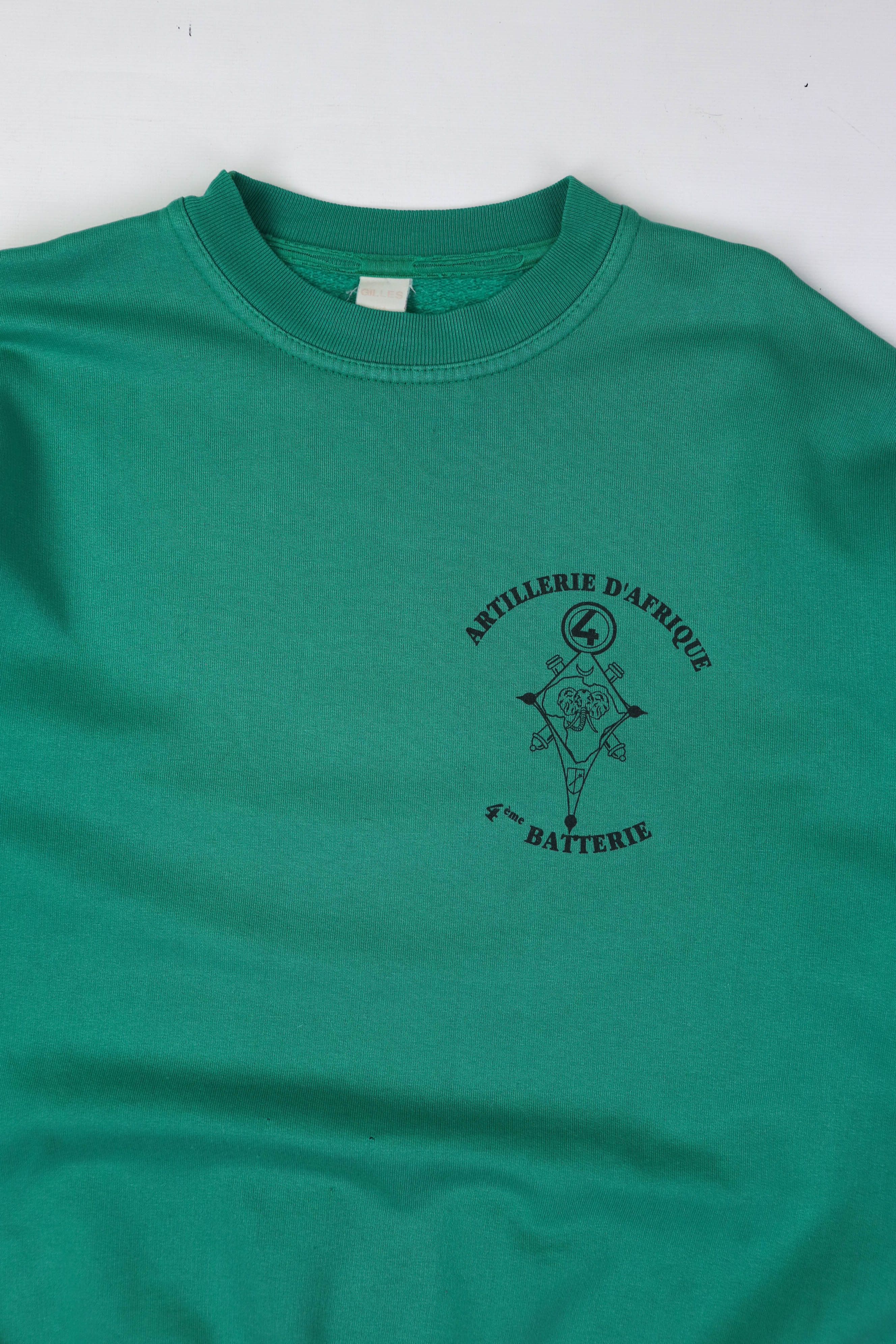 Vintage Vintage Batterie D'Afrique French Army Crewneck Sweatshirt Size US L / EU 52-54 / 3 - 3 Thumbnail