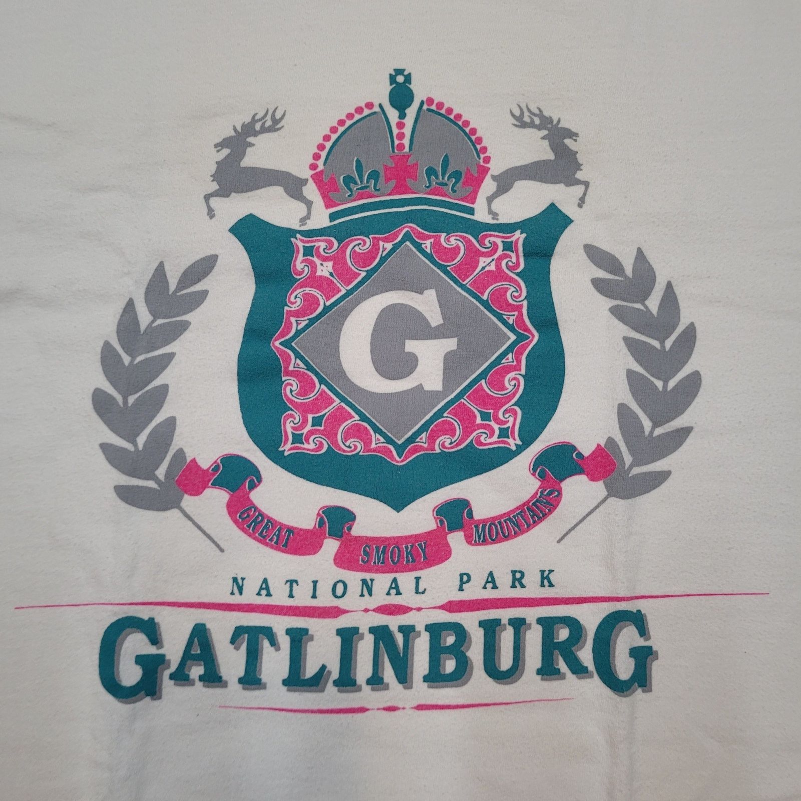 Other VTG 80s 90s Single Stitch Gatlinburg T-Shirt S USA Pink Teal Size US S / EU 44-46 / 1 - 2 Thumbnail