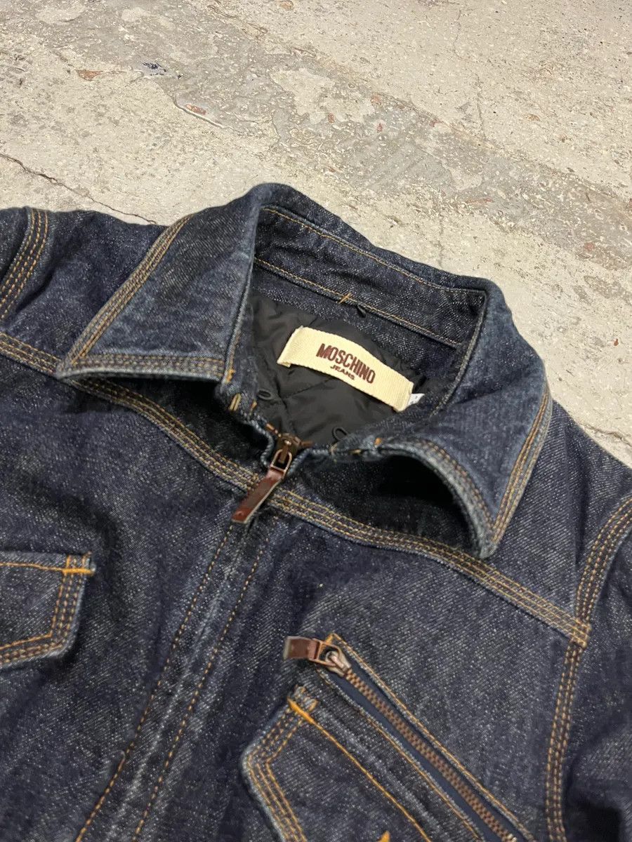 Moschino 2000s Moschino Cargo Navy Brut Denim Jacket Size M / US 6-8 / IT 42-44 - 5 Thumbnail