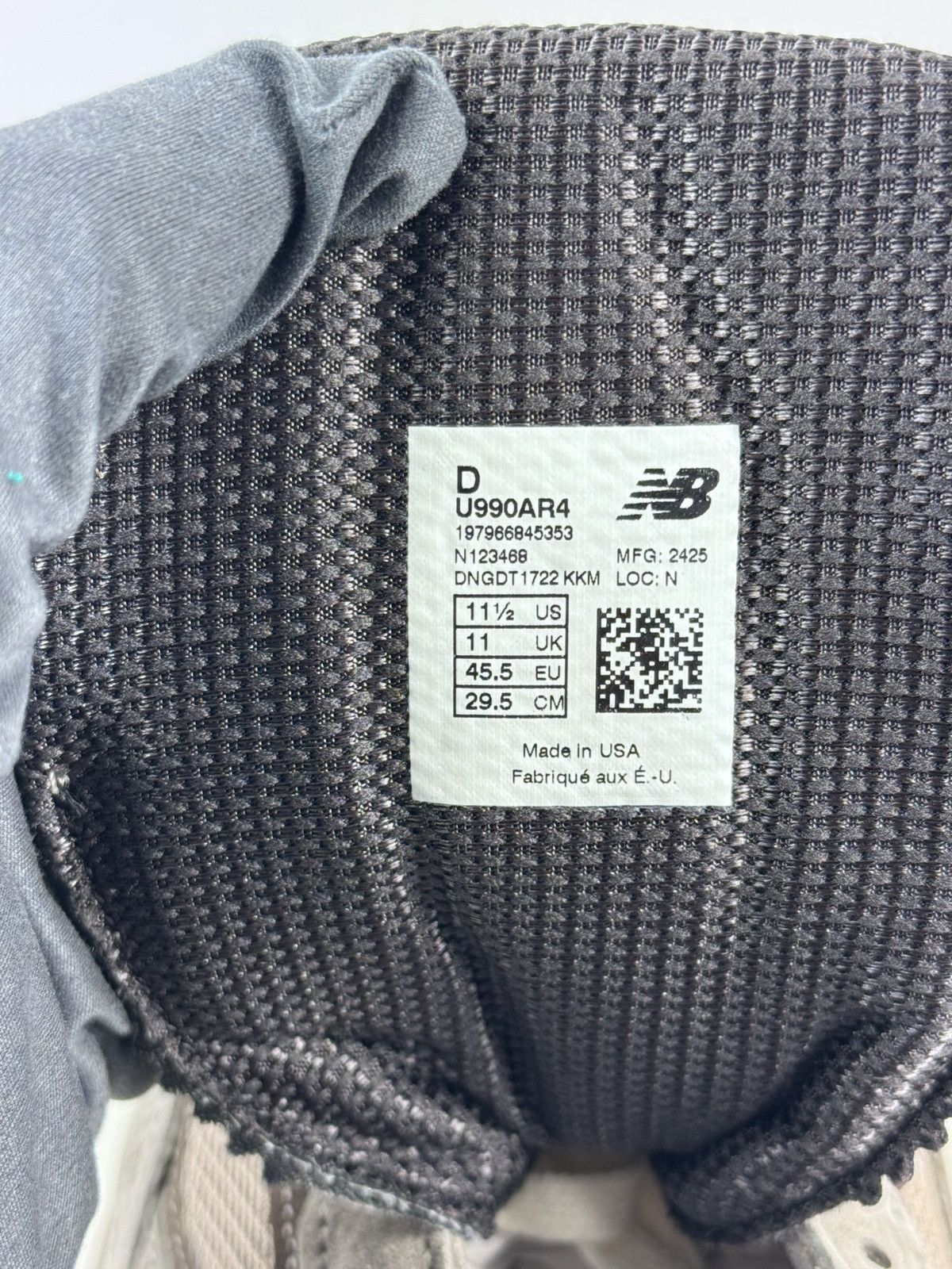 Auralee × New Balance MIUSA 990 V4 AURALEE GREY SNEAKERS Size US 11.5 / EU 44-45 - 10 Thumbnail