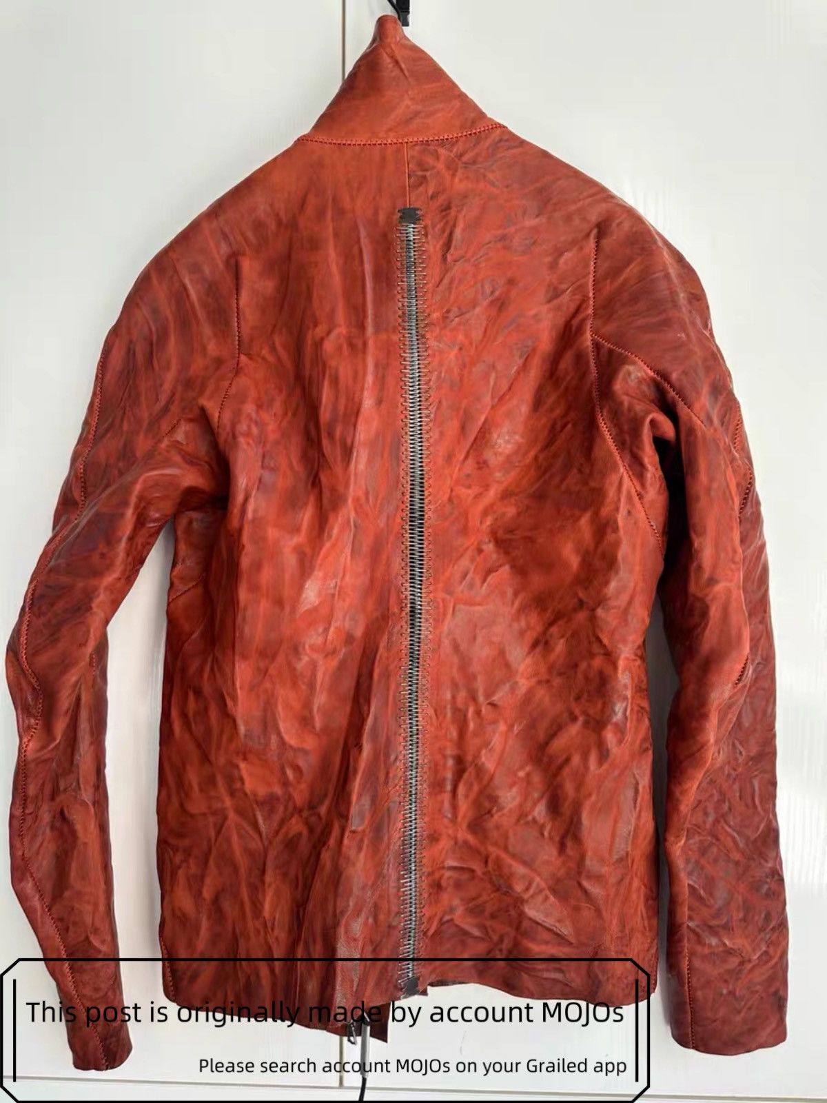 Isaac Sellam Experience Sz S Isaac Sellam Back Skeleton Zip Leather Jacket mojos1620 Size US S / EU 44-46 / 1 - 4 Thumbnail