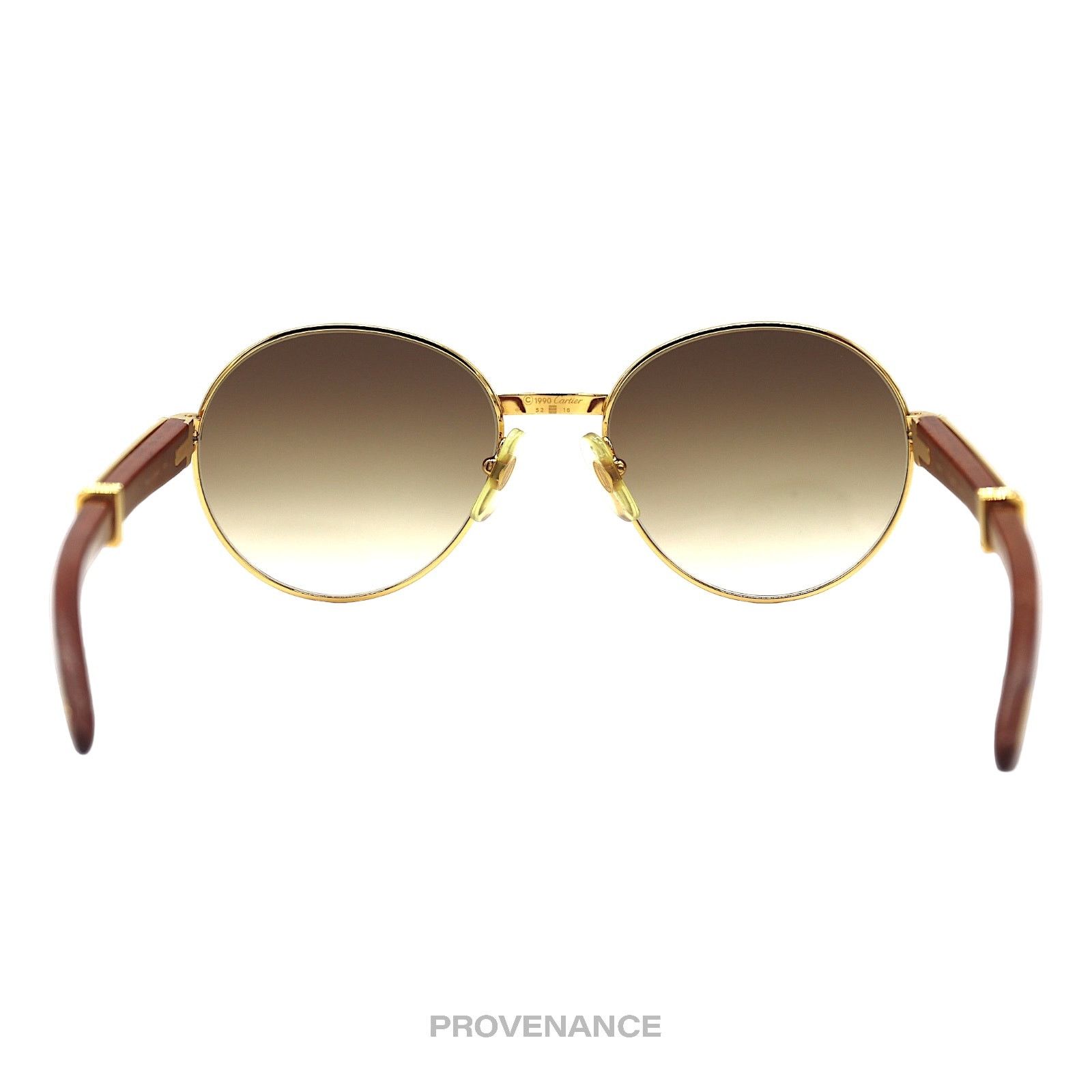 Cartier 🔴 Cartier Bagatelle Wood Sunglasses- Brown Size ONE SIZE - 6 Thumbnail