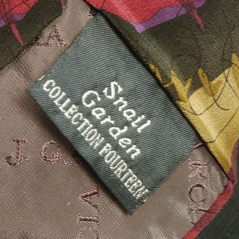 Other J. Garcia Snail Garden Men 100% Silk OS VTG Red Abstract Tie Size ONE SIZE - 3 Thumbnail