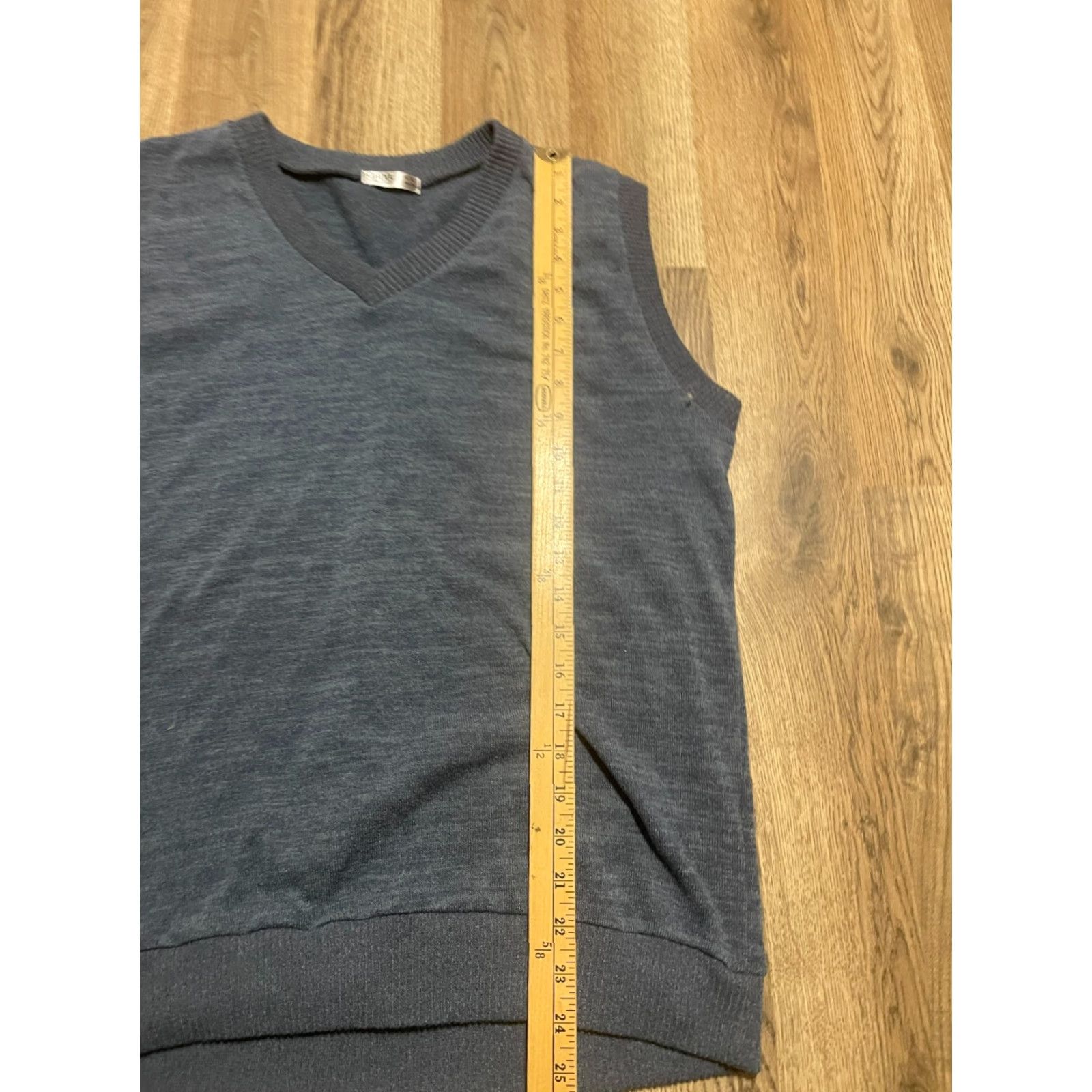 Vintage Ohoo Sweater Vest Men XL Green Blue Sleeveless V-Neck Casual Regular Size US XL / EU 56 / 4 - 4 Thumbnail