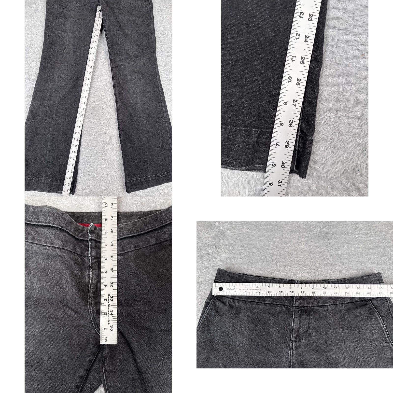 Banana Republic Banana Republic Jeans Women's 4 Black Denim Flared Regular Fit 30x31 Size 27" / US 4 / IT 40 - 8 Thumbnail