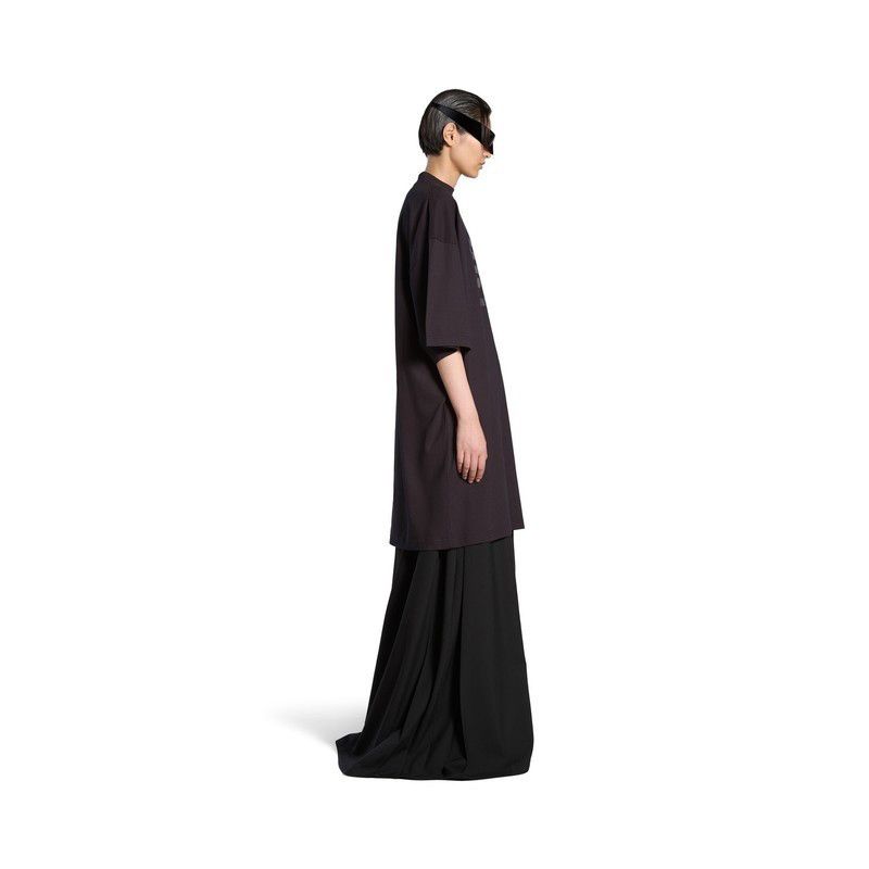 Balenciaga o1tr1nto0825 Lo_ve T-Shirt Dress in Black Size XL / US 12-14 / IT 48-50 - 4 Thumbnail