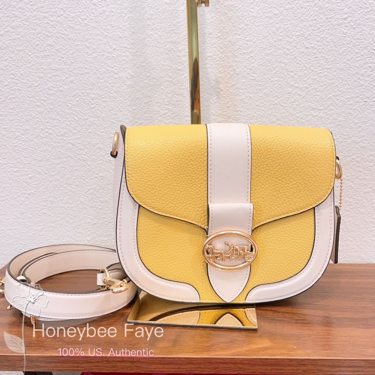NWT Coach Georgie Saddle Bag In Colorblock C8296