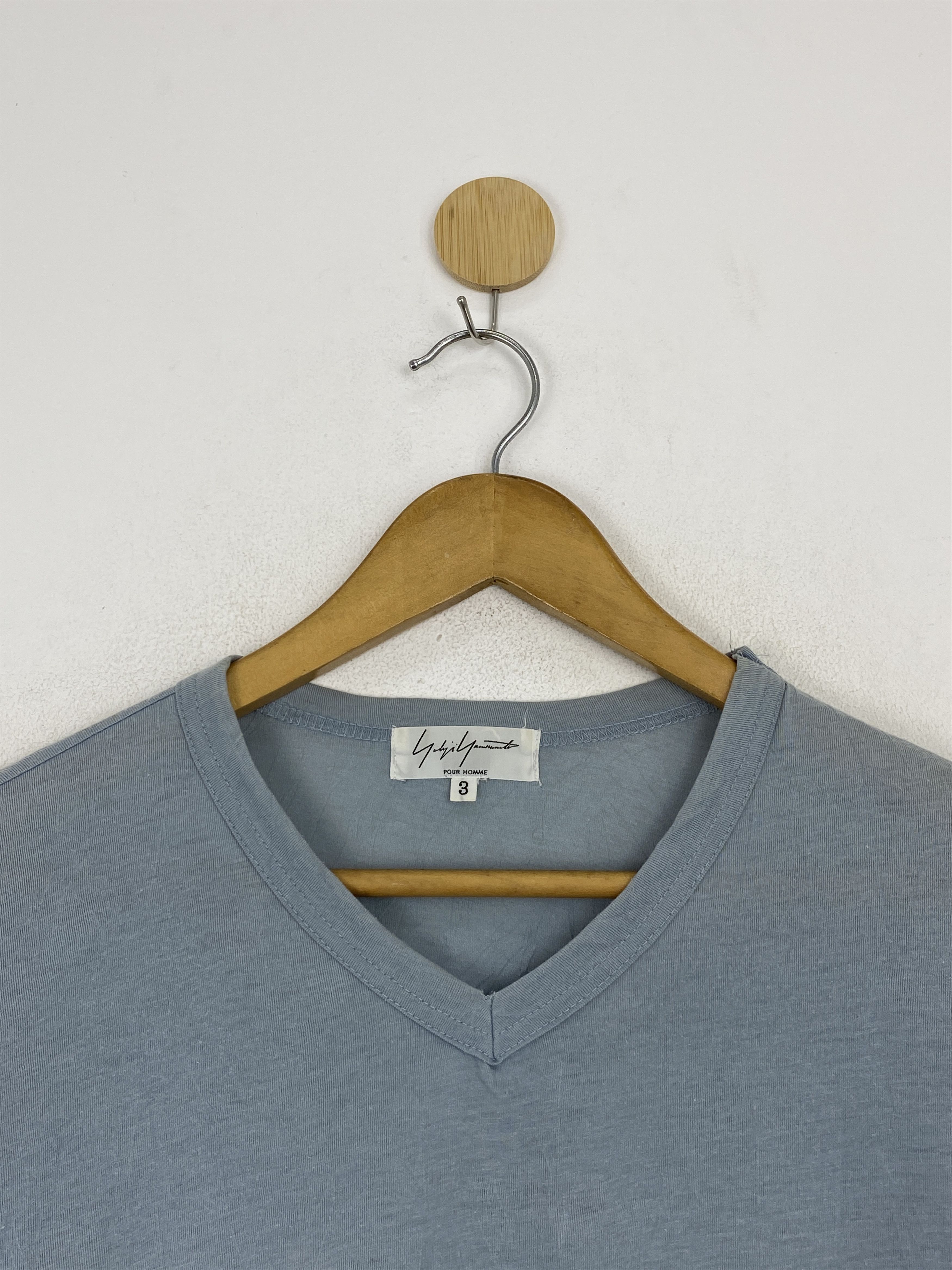 Designer Vintage Yohji Yamamoto Plain Made In Japan Tee Shirt TA0631 Size US L / EU 52-54 / 3 - 9 Thumbnail