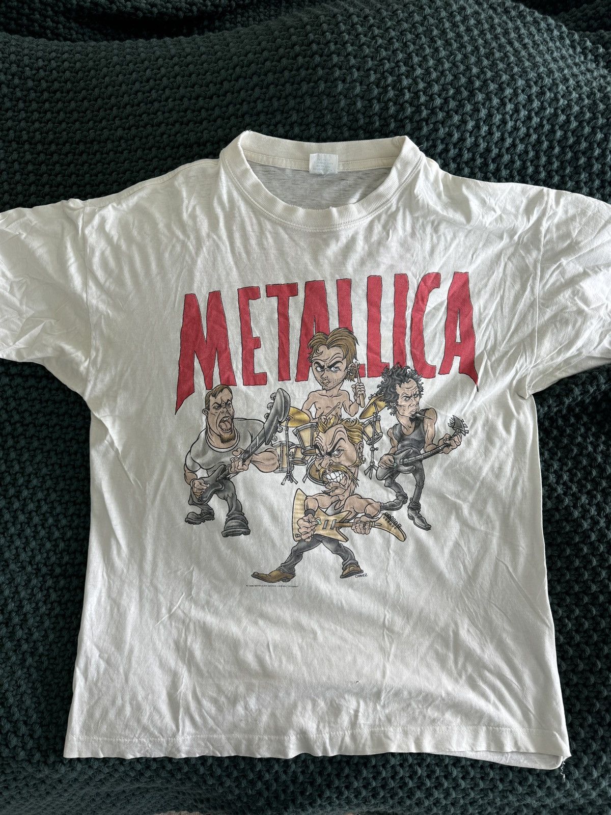 Vintage Rare 90s Vintage Metallica Cartoon T-Shirt Size US L / EU 52-54 / 3 - 1 Thumbnail