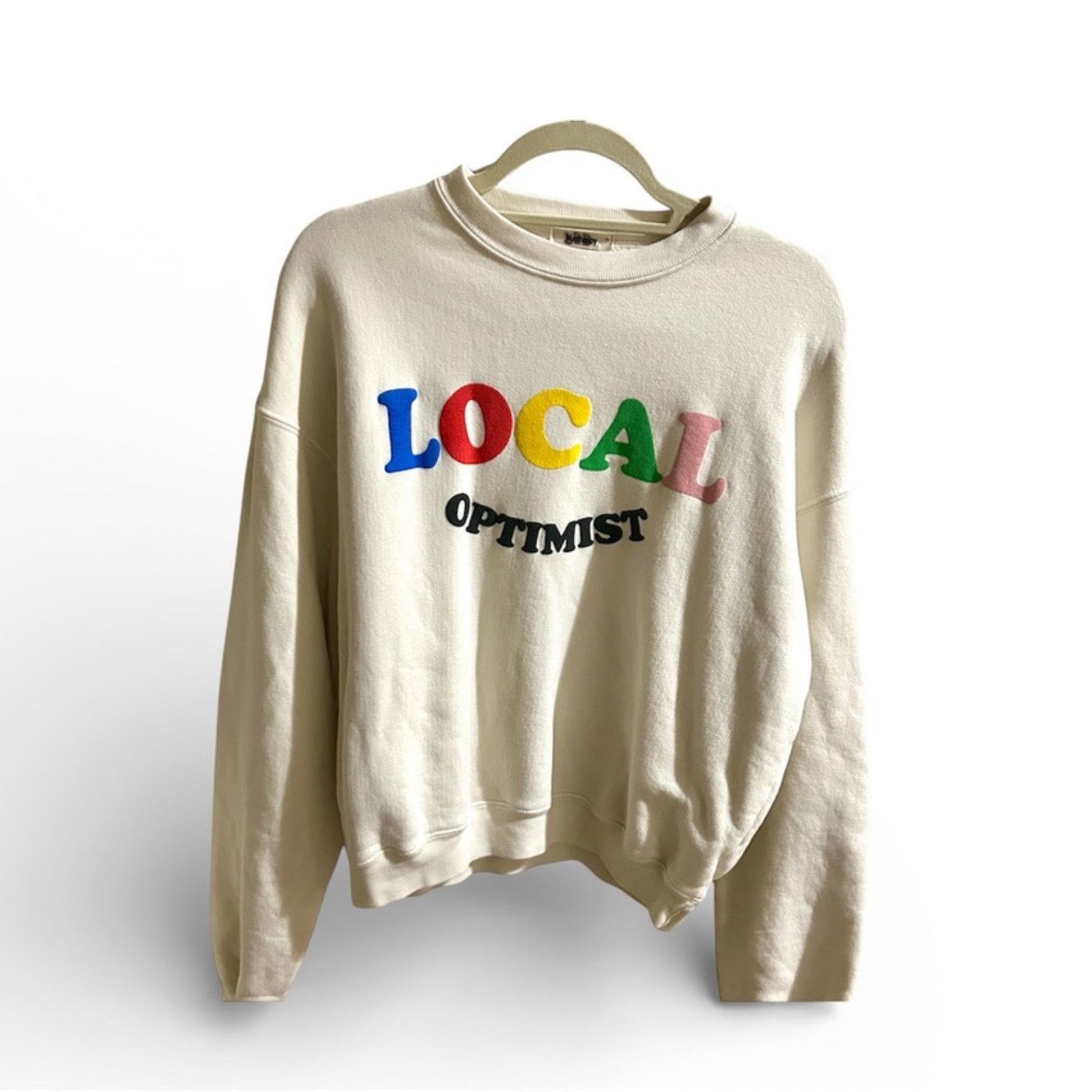 Madhappy Local Optimist Sweatshirt Cream XS Unisex