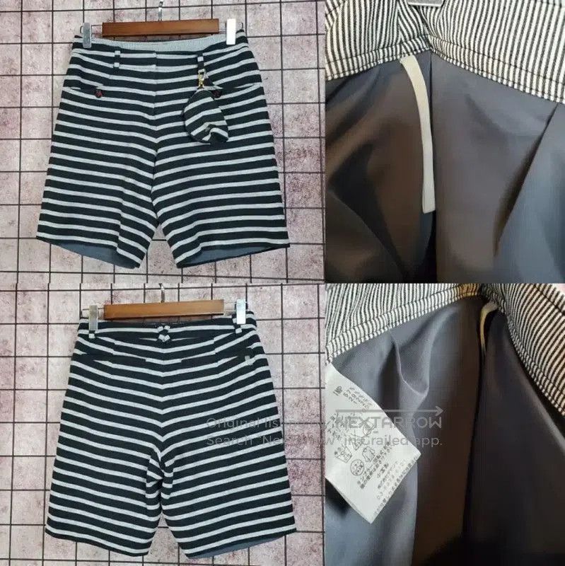 Lanvin Lanvin Striped Black Cotton Blend Casual Shorts . Size 26" / US 2 / IT 38 - 2 Thumbnail