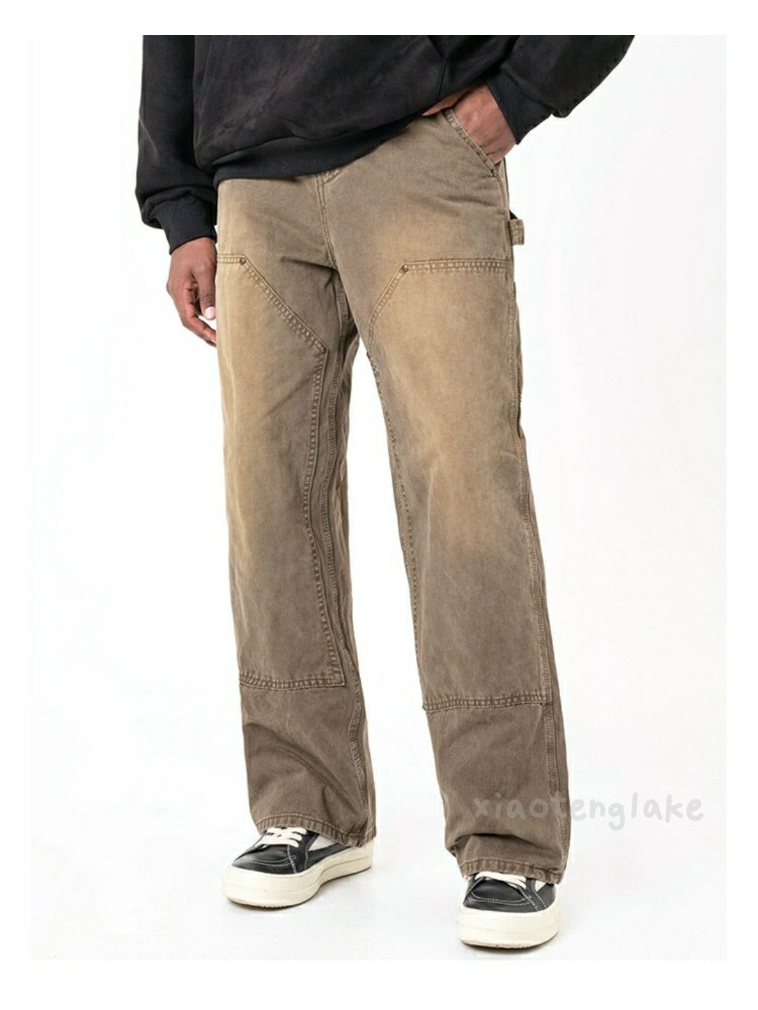 Designer × Japanese Brand × Vintage washed faded cleanfit carpenter workwear cargo pants Size US 34 / EU 50 - 1 Thumbnail