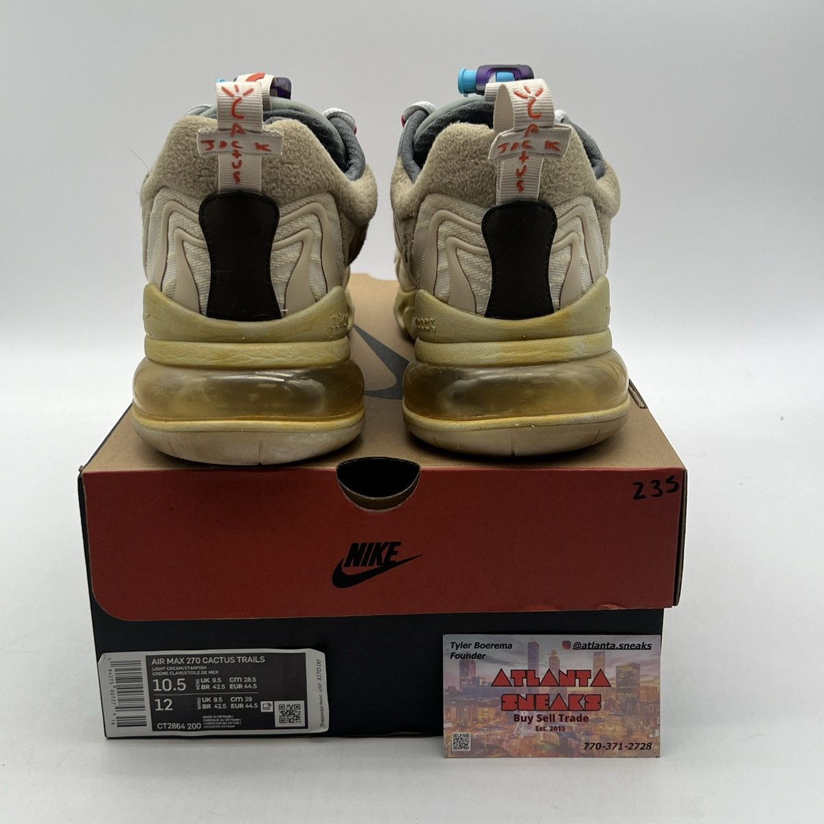 Nike Travis Scott x air max 270 react cactus trails Size US 10.5 / EU 43-44 - 3 Thumbnail