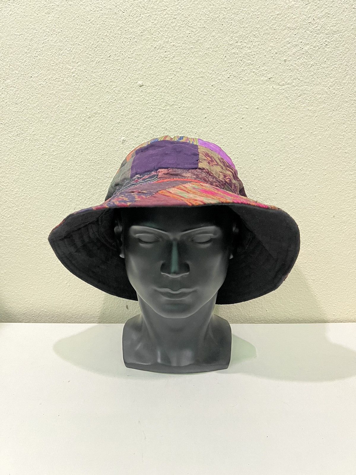 SikSilk Vintage Thailand Silk Patchwork Style Bucket Hats Size ONE SIZE - 2 Thumbnail