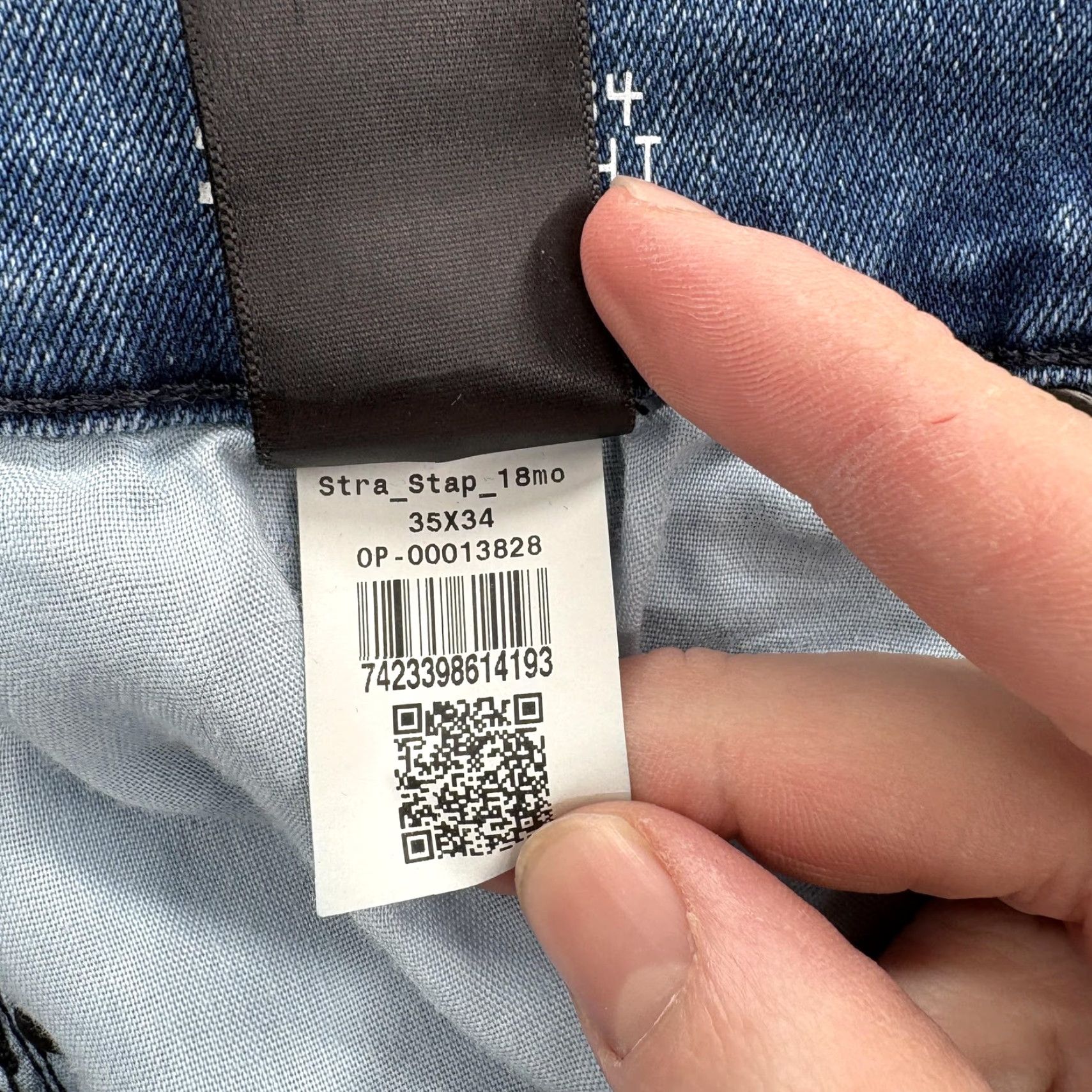 Mott & Bow Mott & Bow Jeans 35x34 Blue Medium Wash Straight Denim Pants Mens Regular Stretch Cotton Polyester Zip Pocket Vintage No Size US 35 - 6 Thumbnail