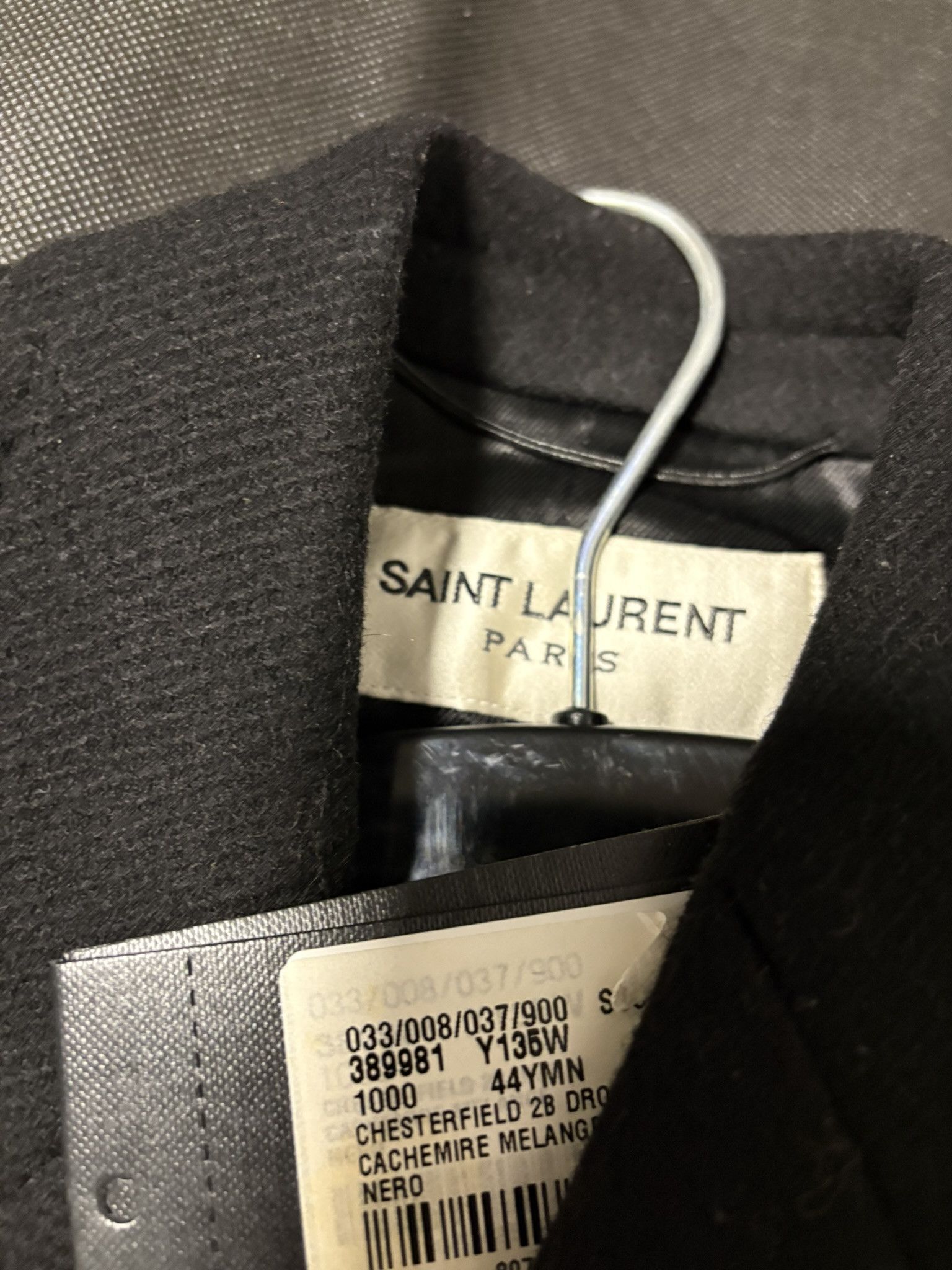 Saint Laurent Paris FW16 Black Wool Chesterfield Coat Size US S / EU 44-46 / 1 - 4 Thumbnail