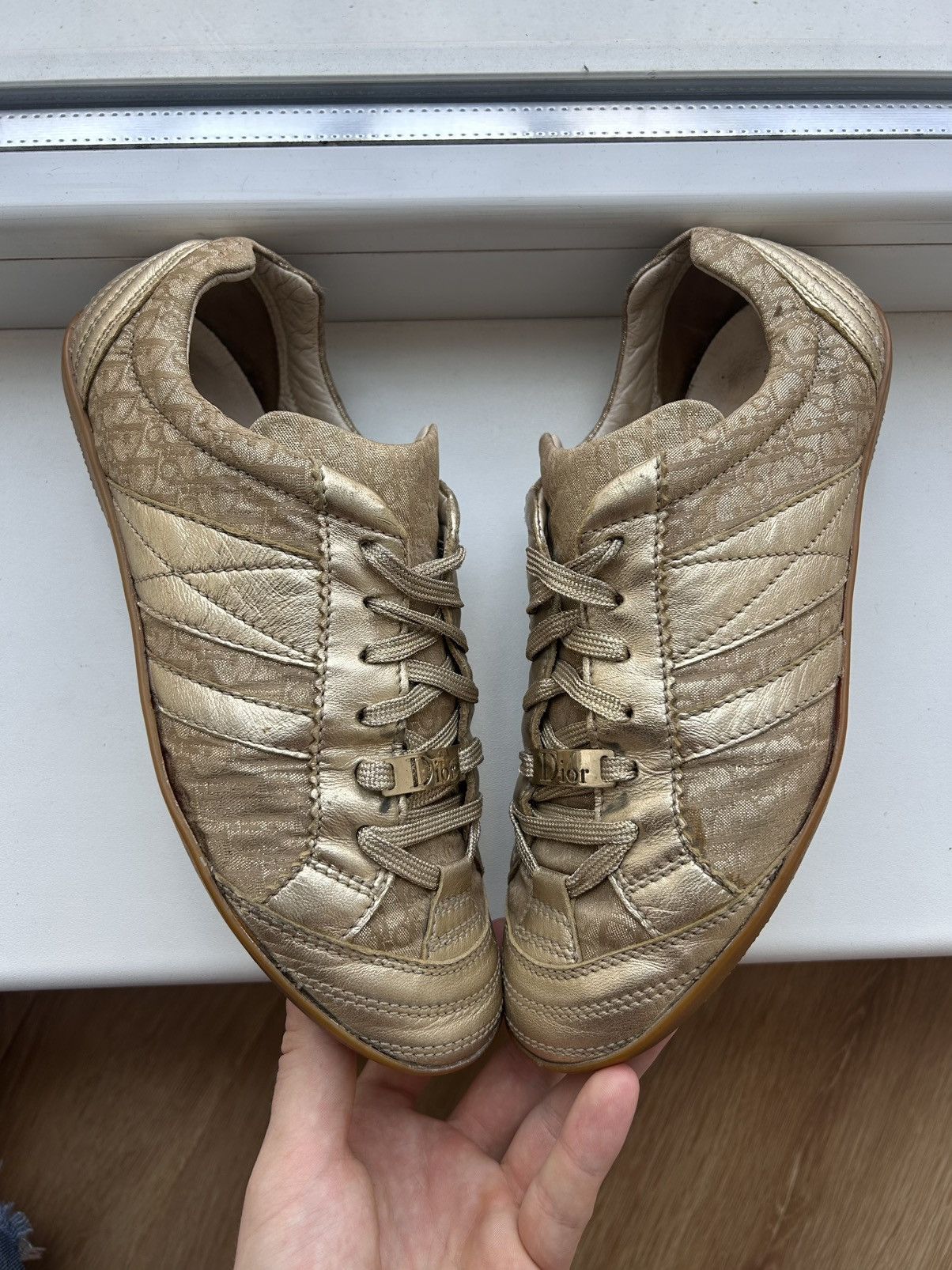Dior × John Galliano × Vintage 2004 Dior By John Galliano Monogram Sneakers Size US 7.5 / IT 37.5 - 5 Thumbnail