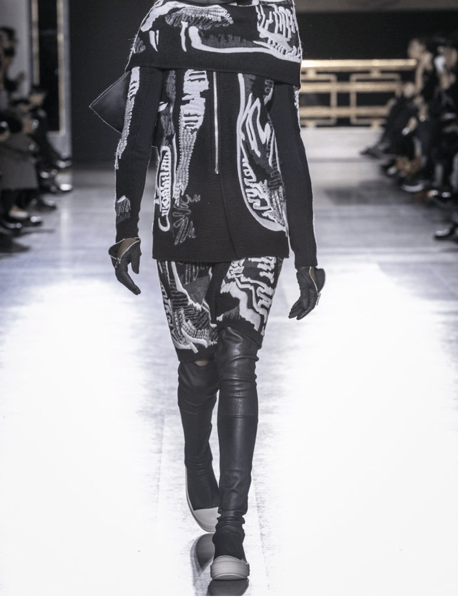 Rick Owens Runway MOODY FW14 Cashmere Embroidered Size S / US 4 / IT 40 - 1 Thumbnail