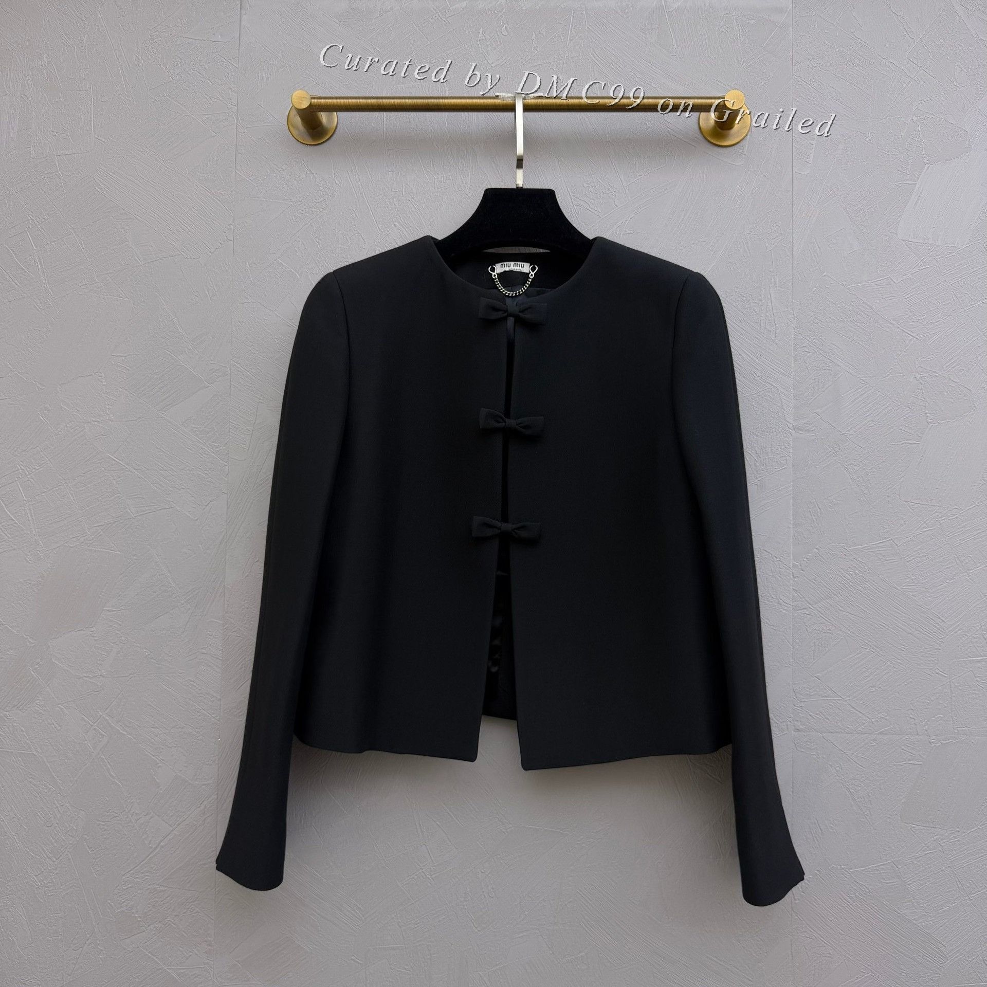 Miu Miu Miumiu Bowknot Button Wool Silk Coat Size S / US 4 / IT 40 - 1 Thumbnail