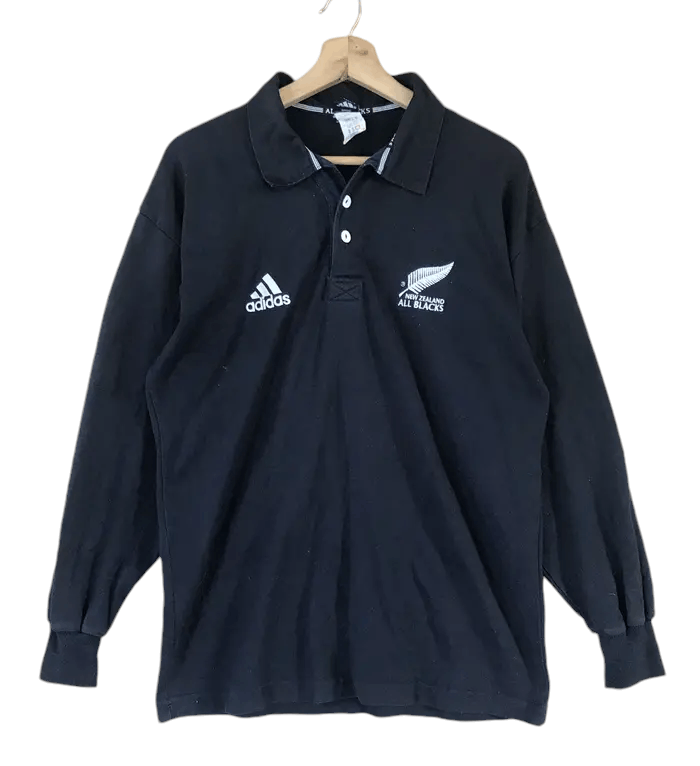 Adidas Vintage Y2K Adidas All Black Rugby Jerseys Size US M / EU 48-50 / 2 - 1 Thumbnail