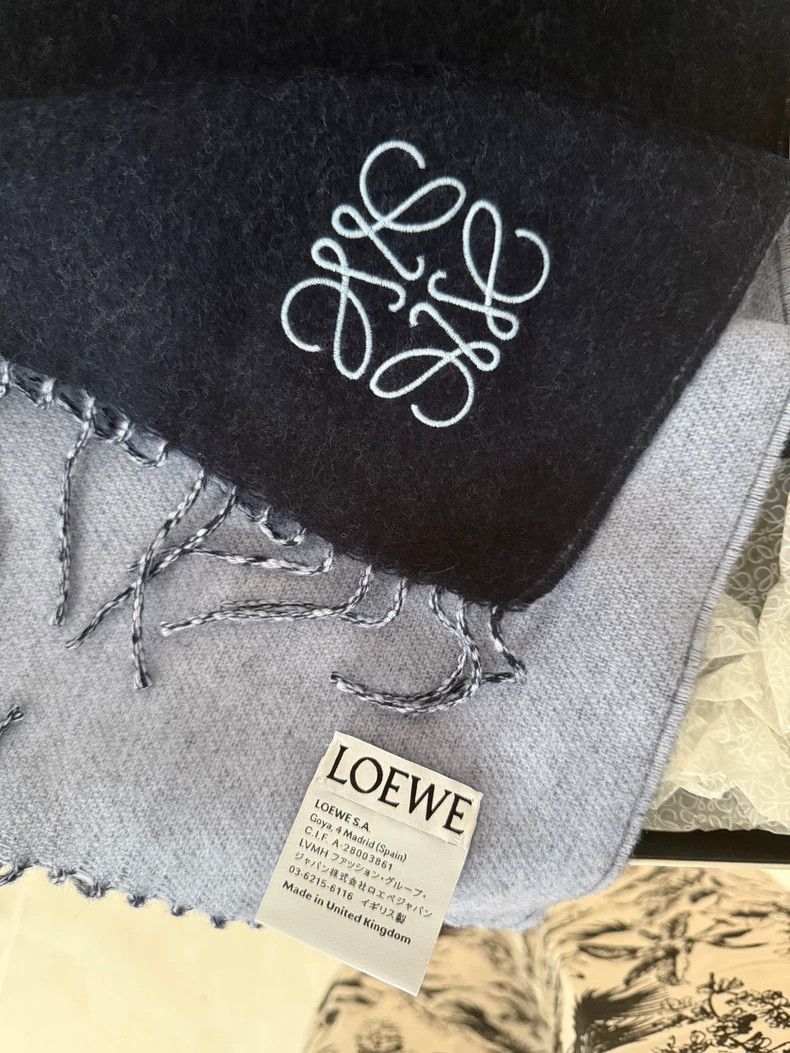 Loewe LOEWE Double-sided scarf, dark blue and light gray double Size ONE SIZE - 1 Thumbnail