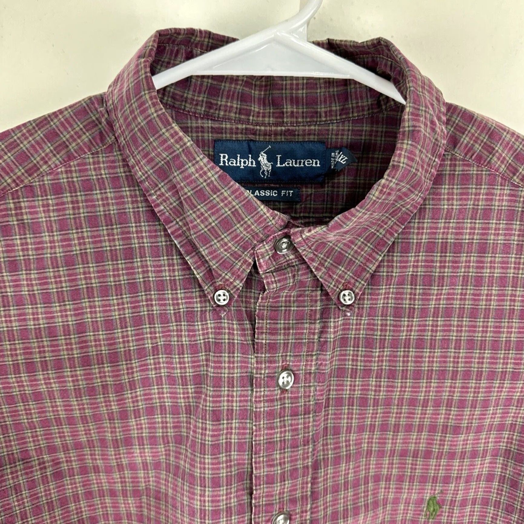 Polo Ralph Lauren VINTAGE Polo Ralph Lauren Mens Classic Fit Shirt XL Plaid Long Sleeve Button Size US XL / EU 56 / 4 - 3 Thumbnail