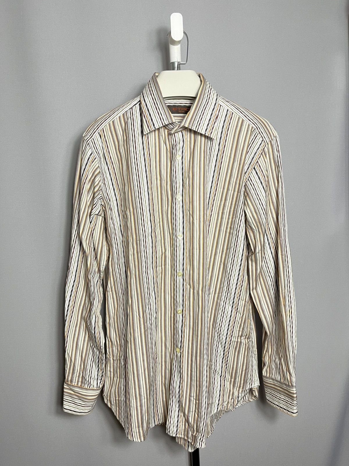 Etro Etro Italy Men’s Striped Button long sleeve shirt Size US L / EU 52-54 / 3 - 1 Thumbnail