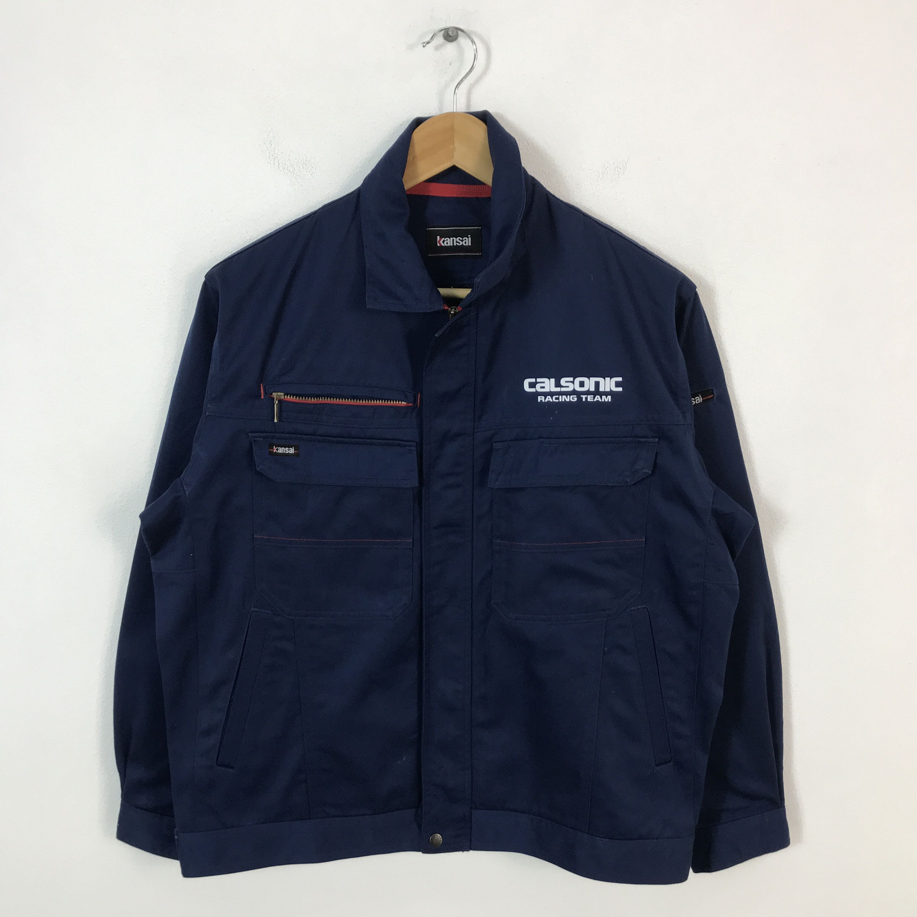 Japanese Brand × Sports Specialties Vtg calsonic racing team uniforms Japan jacket Size US L / EU 52-54 / 3 - 2 Thumbnail