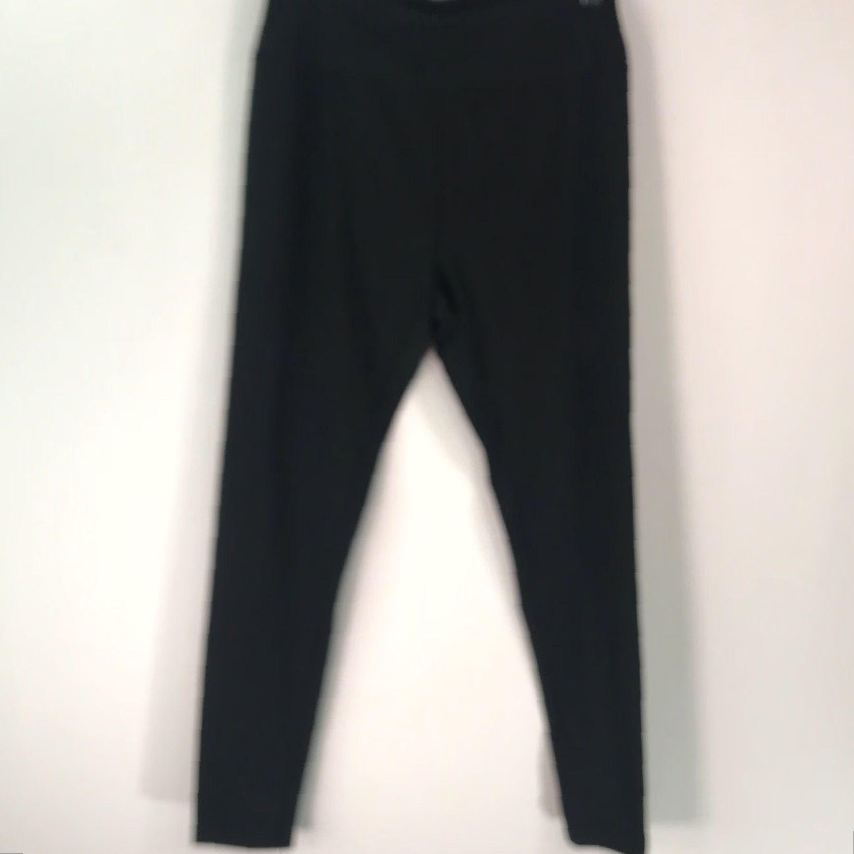 Vintage First Way Womens Black Yoga Pant Pull On Slim Skinny Size L 28 in Inseam 28 - 70% Polyester 30% Elastane Activewear Casual Size 26" / US 2 / IT 38 - 2 Thumbnail