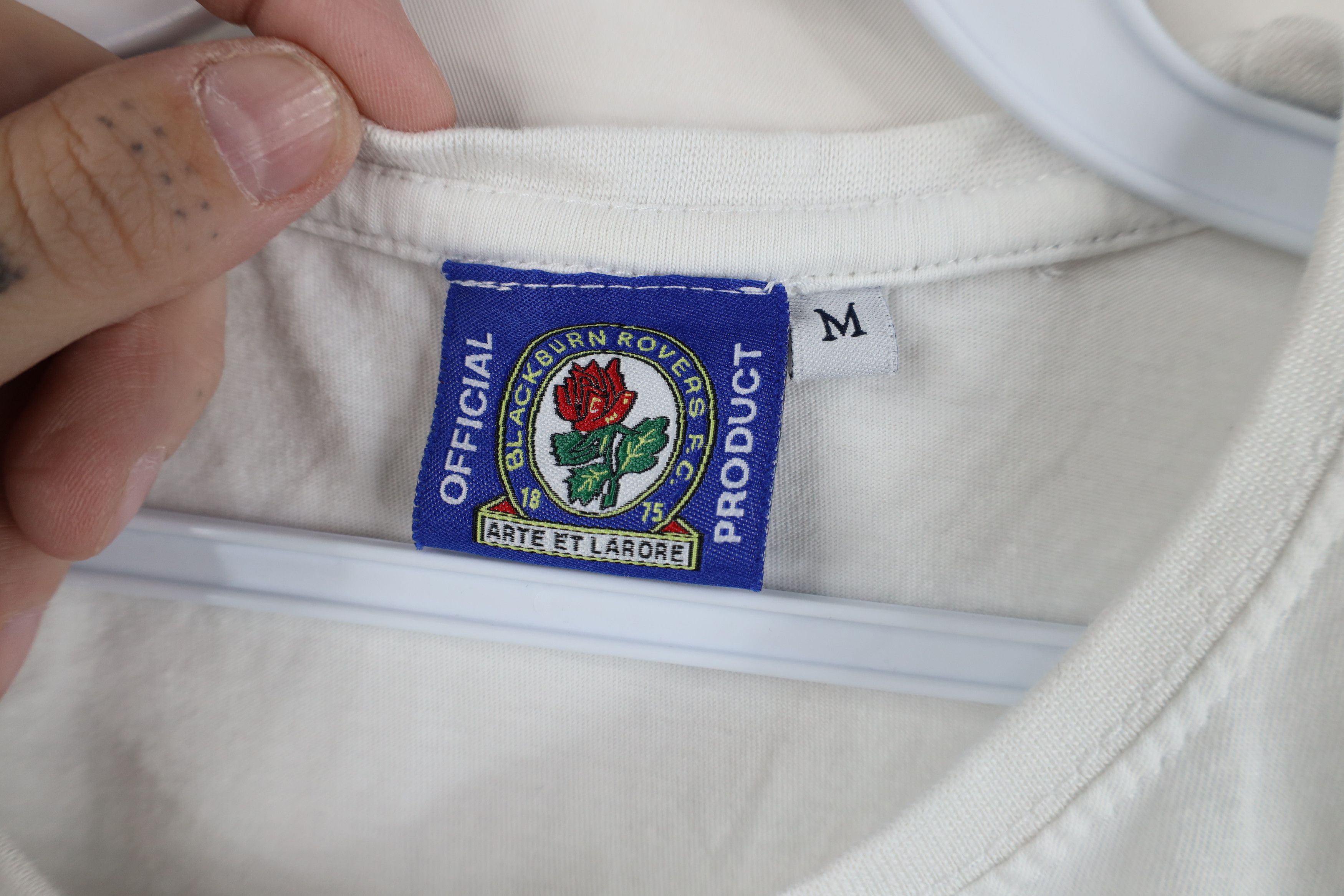 Vintage Retro Blackburn Rovers FC Football Soccer T-Shirt White Size US M / EU 48-50 / 2 - 8 Thumbnail
