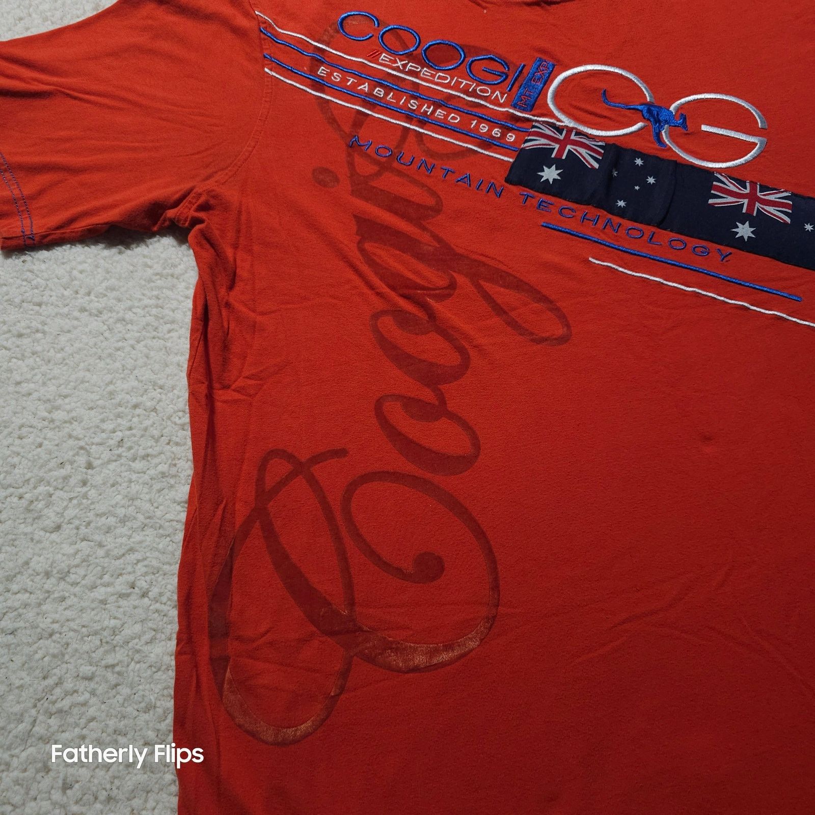 Coogi COOGI Australia Red Graphic Tee 2XL Mountain Technology Size US XXL / EU 58 / 5 - 6 Thumbnail