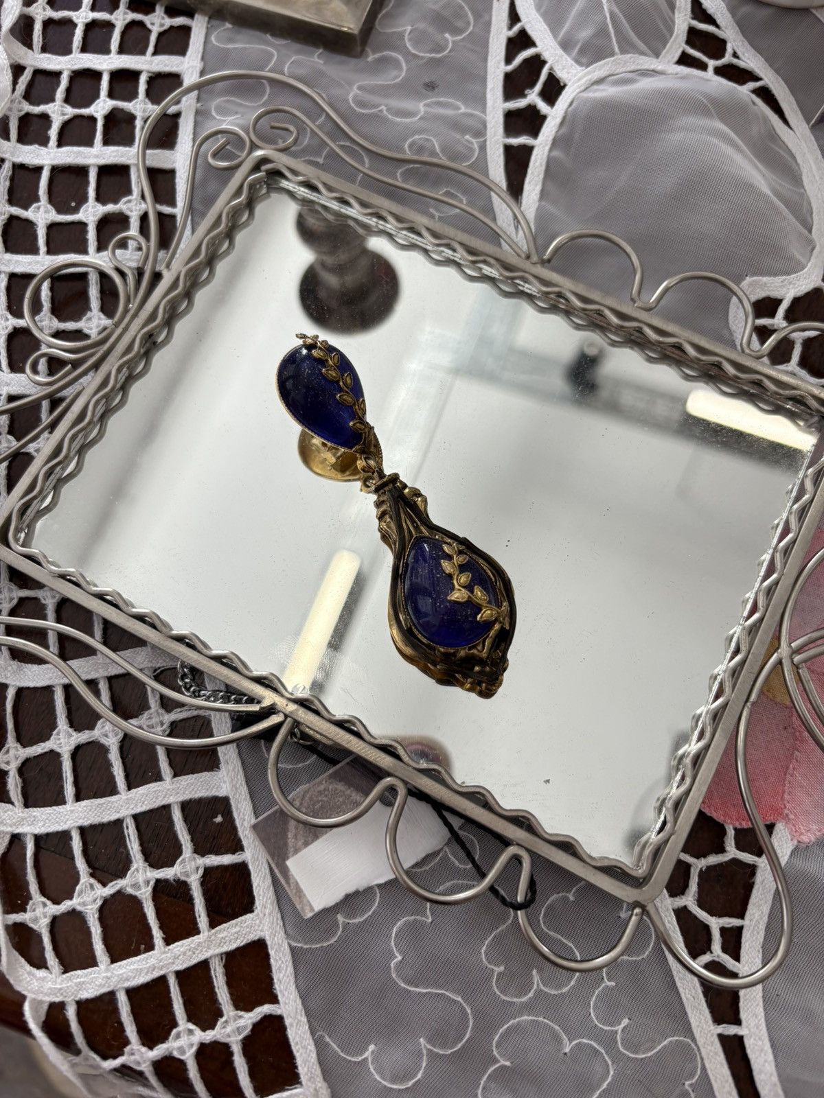 Vintage Designer Tu-Khan Italy drop clip earring Size ONE SIZE - 8 Thumbnail