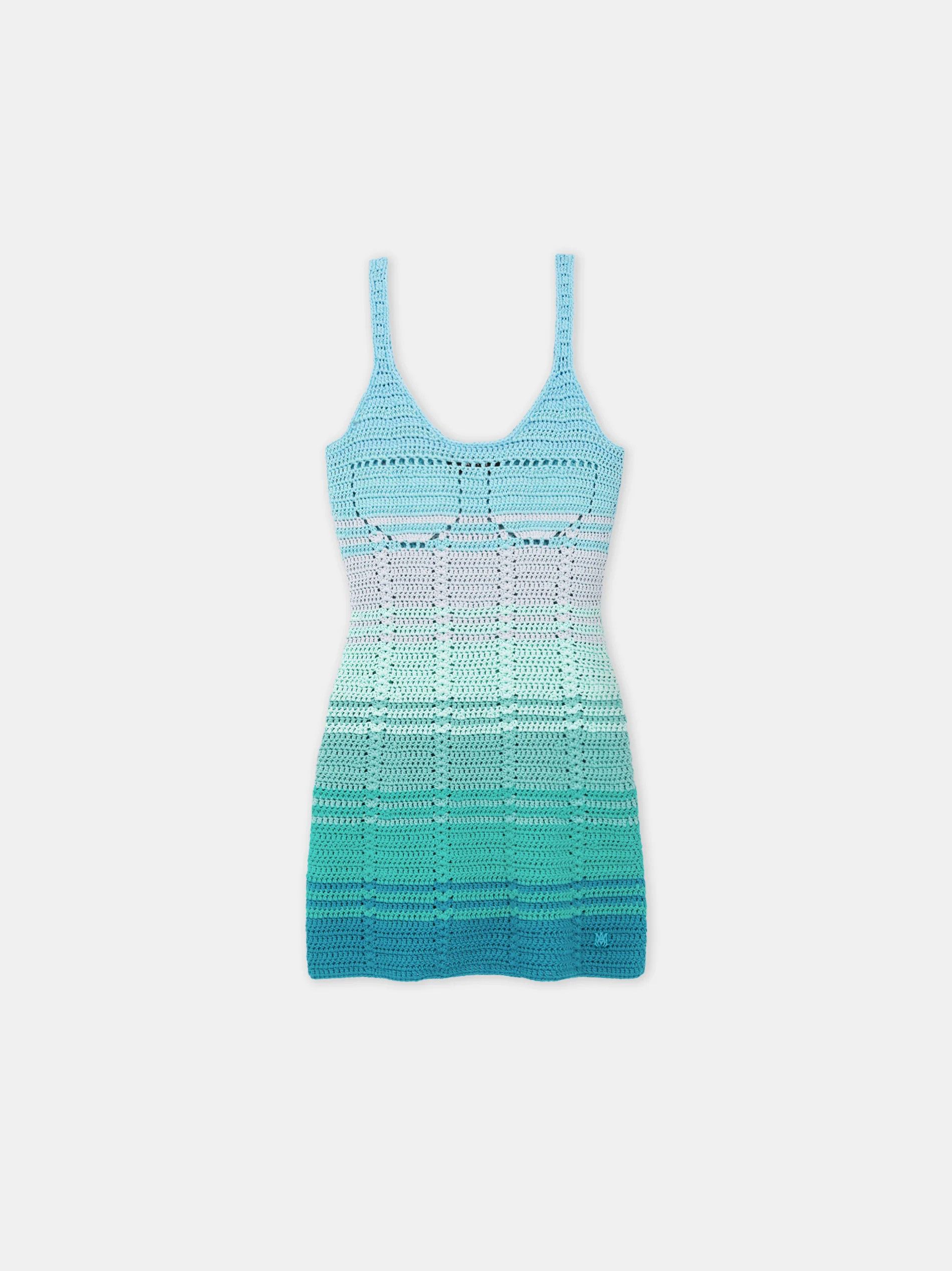 Amiri o1orln1025 Sunset Ombre Crochet Bustier Mini Dress Size XL / US 12-14 / IT 48-50 - 1 Preview