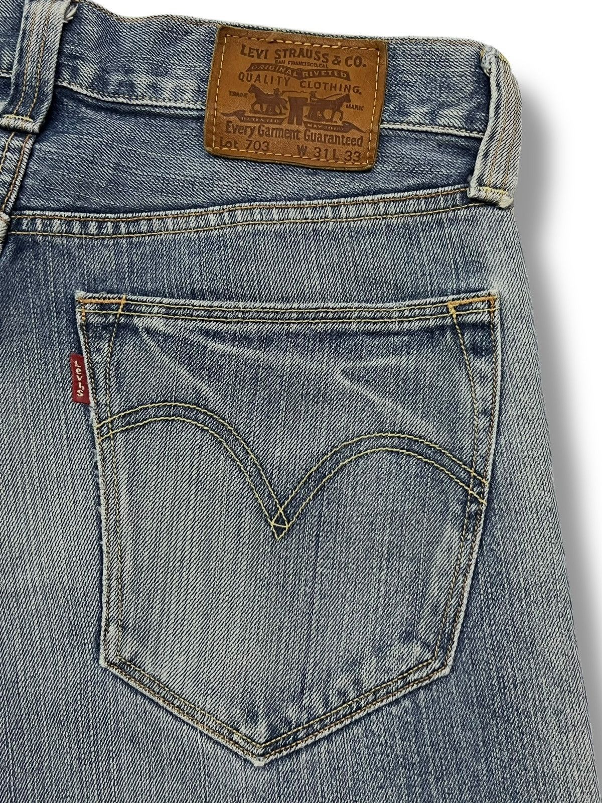 Levi's Baggy Vintage Levi’s 703 - Faded, Distressed Denim Size US 33 - 9 Thumbnail