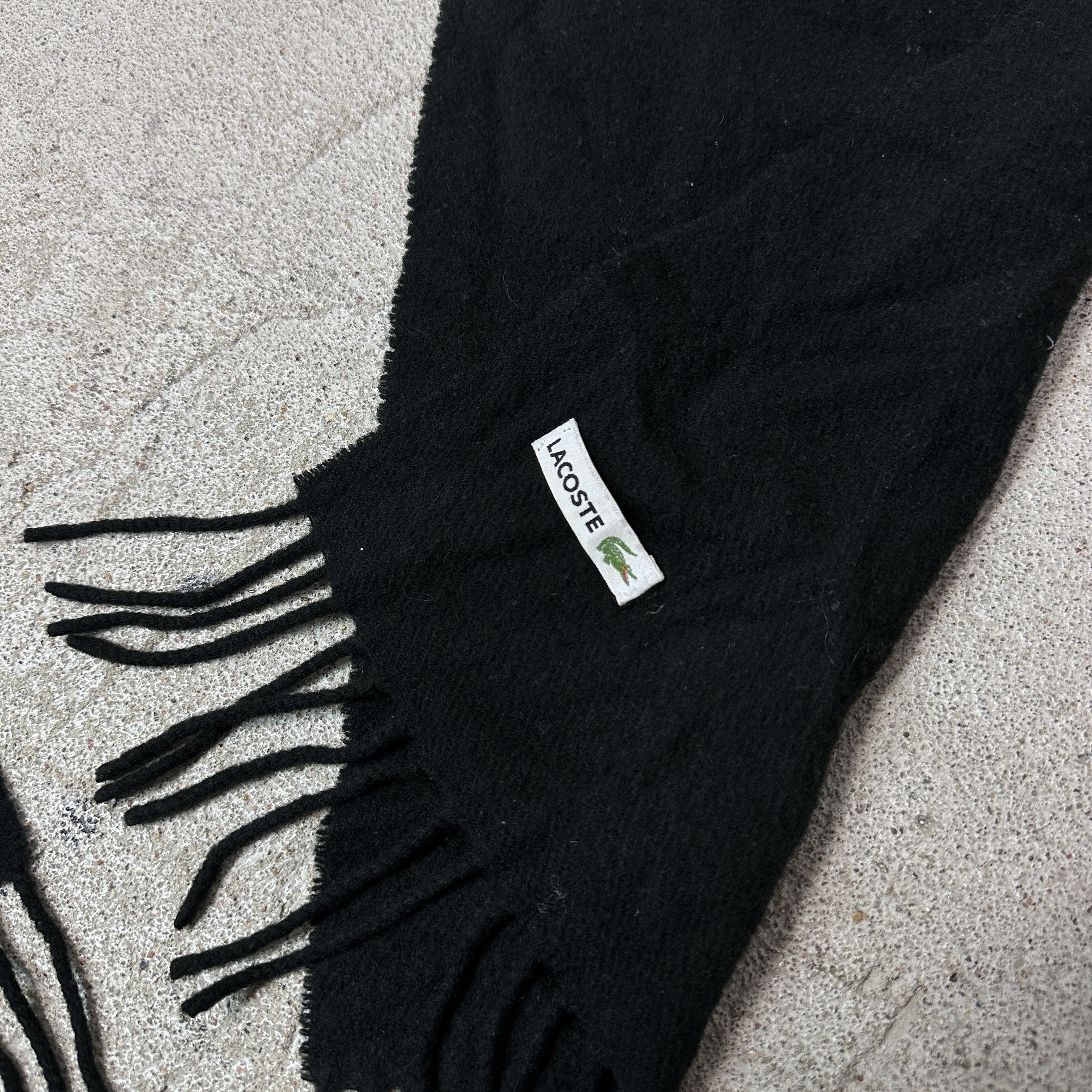 Lacoste Vintage Woolen Sporty Outdoor Lacoste Scarf Y2K Size ONE SIZE - 4 Thumbnail