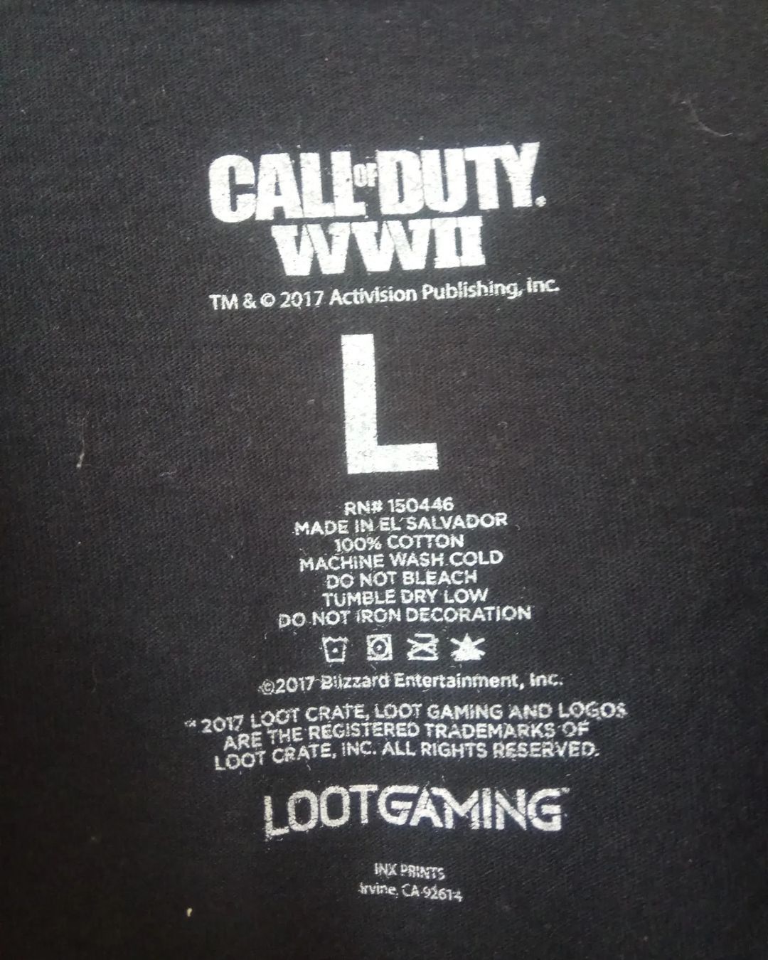 Anime × The Game Call of Duty WWII Game Tees Lootcrate Size US L / EU 52-54 / 3 - 3 Thumbnail