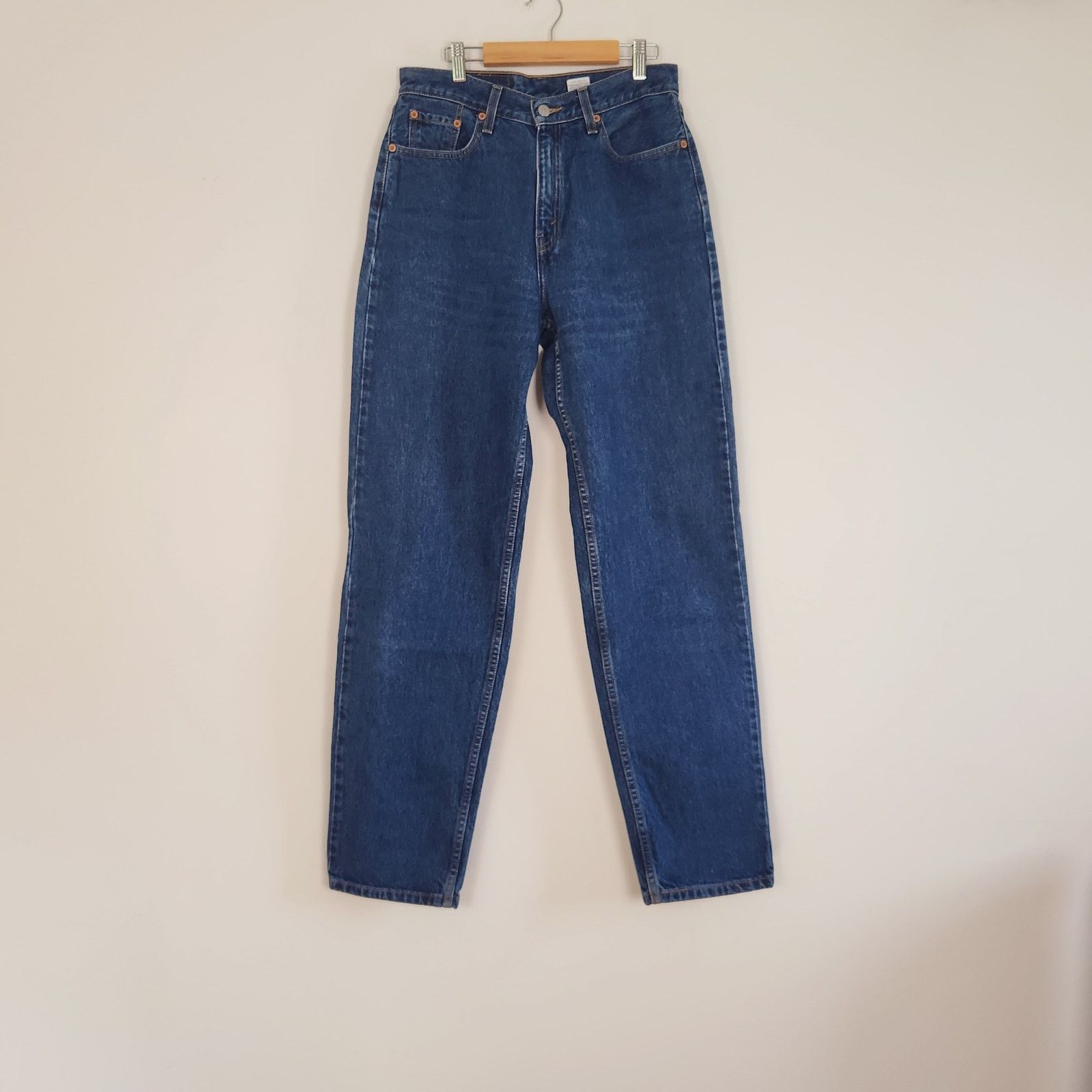 Levi's Levis 560 Straight Leg Jeans Medium Dark Wash Denim 10 long Size 32" / US 10 / IT 46 - 2 Thumbnail
