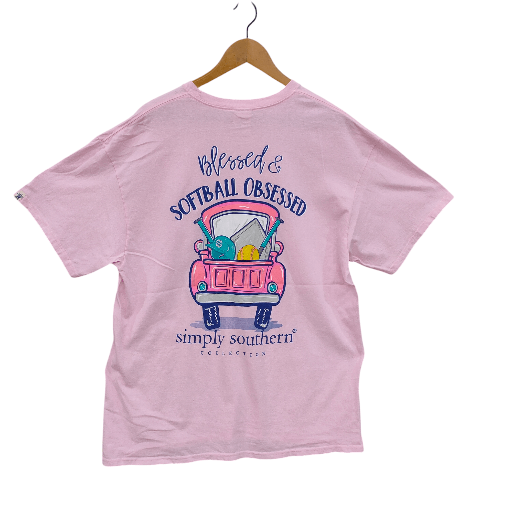 Vintage 90s Simply Southern Collection Obsessed Softball Tee Size US XL / EU 56 / 4 - 1 Thumbnail