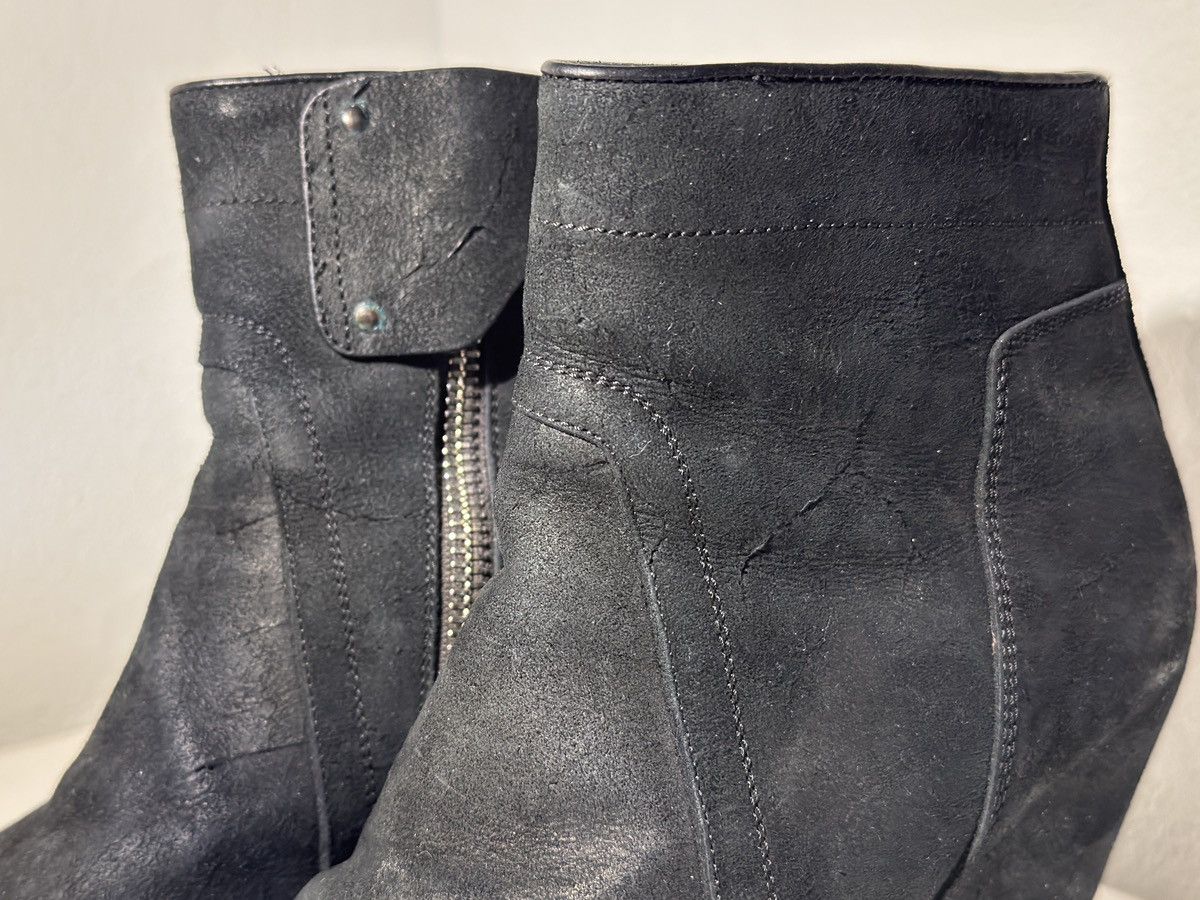 Rick Owens Rick Owens Blistered Goatskin Wedge Ankle Boots Size US 7.5 / IT 37.5 - 7 Thumbnail