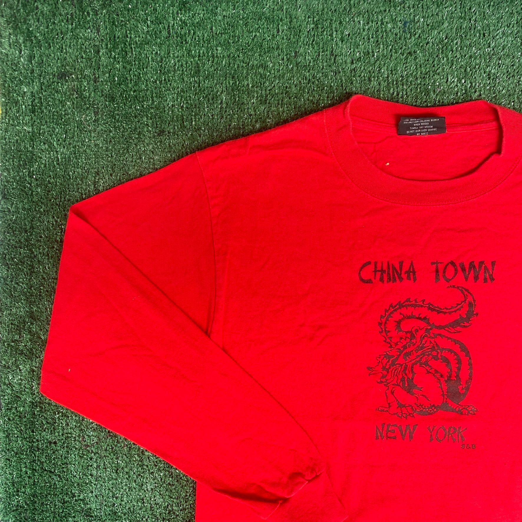 Steve And Barrys Vintage Y2K Chinatown New York Shirt NY Dragon Tourist Tee Size US M / EU 48-50 / 2 - 2 Thumbnail
