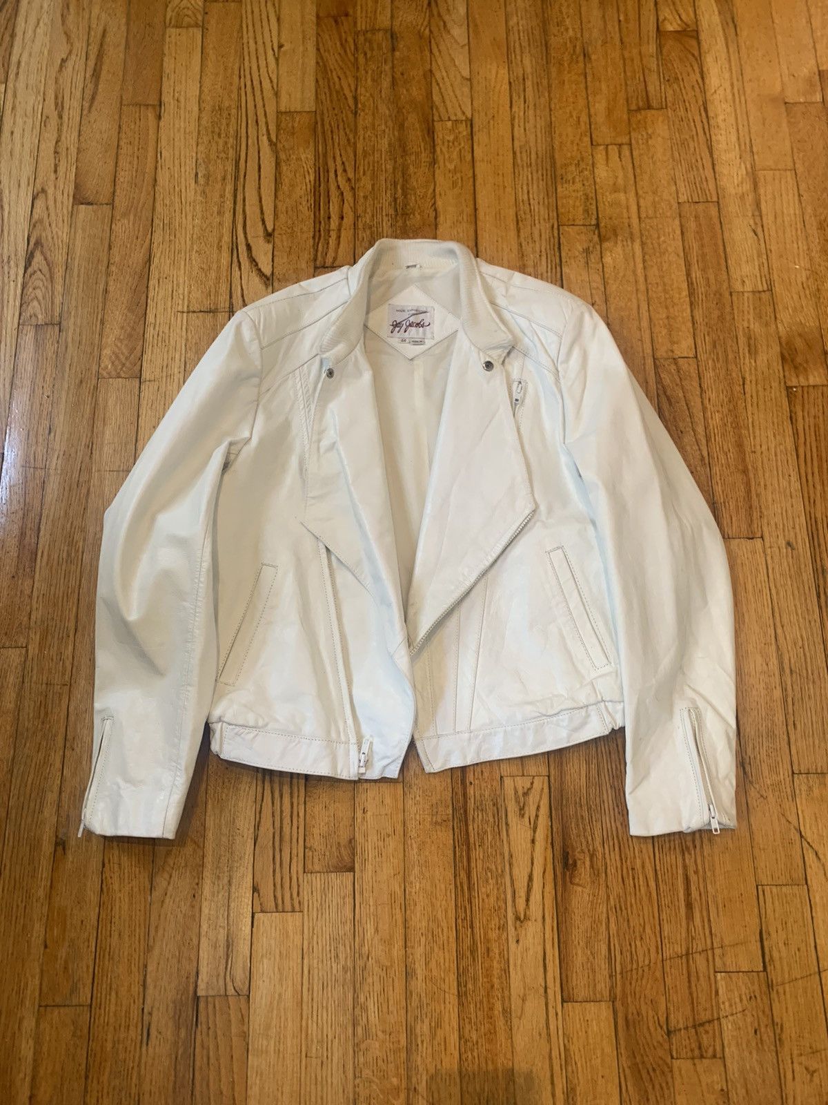 Other Vintage Asymmetric Biker Leather Jacket Size US M / EU 48-50 / 2 - 3 Thumbnail
