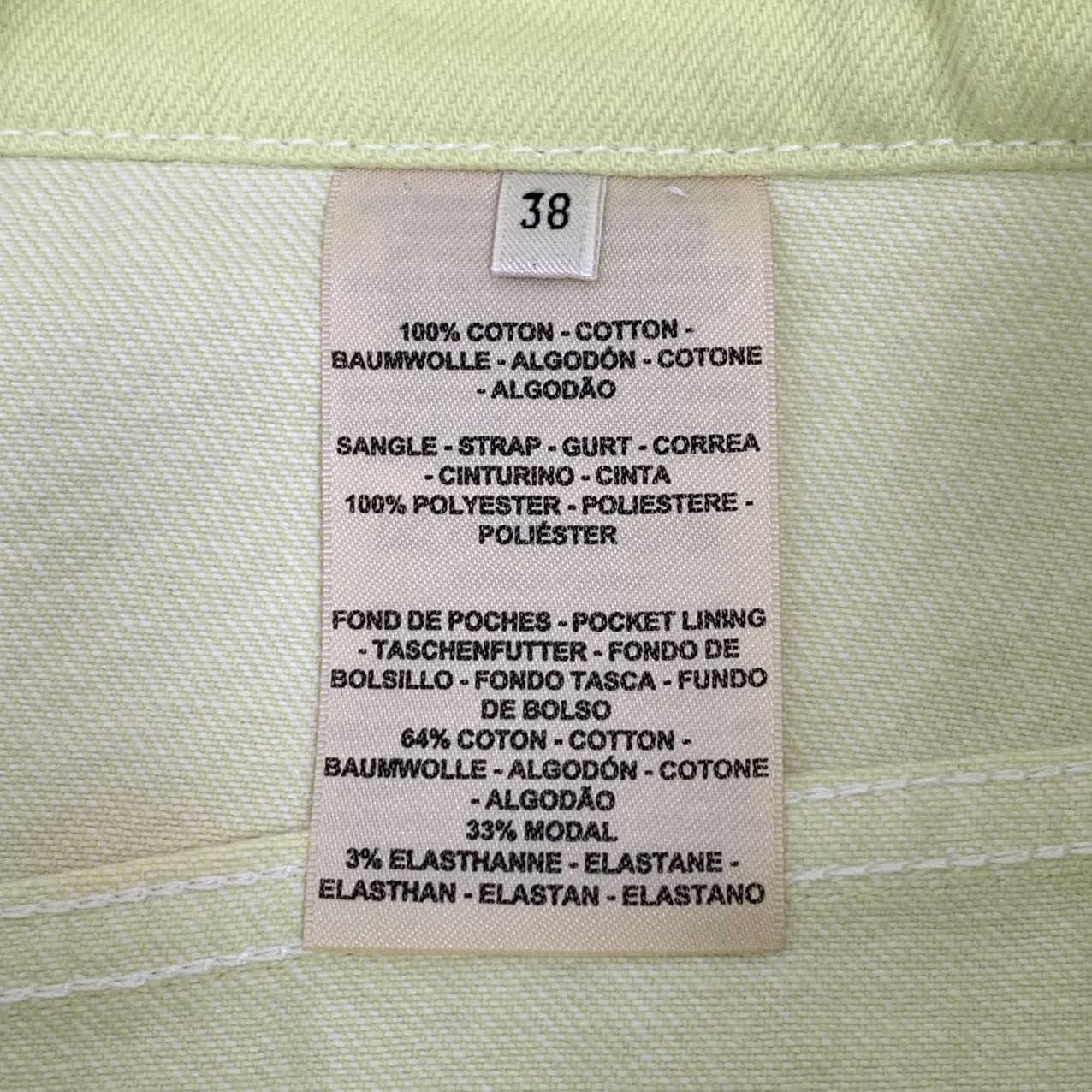 Hermes Hermes Fluorescent Yellow Cotton Denim Overalls K26WX Size 26" / US 2 / IT 38 - 8 Thumbnail