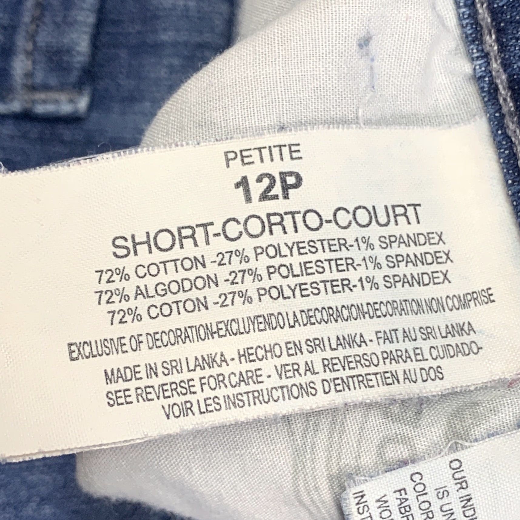 Gloria Vanderbilt Gloria Vanderbilt Jeans Women Short 12P Blue Stretch 32x25 1/2 Corto Court Straight Size 34" / US 12 / IT 48 - 3 Thumbnail