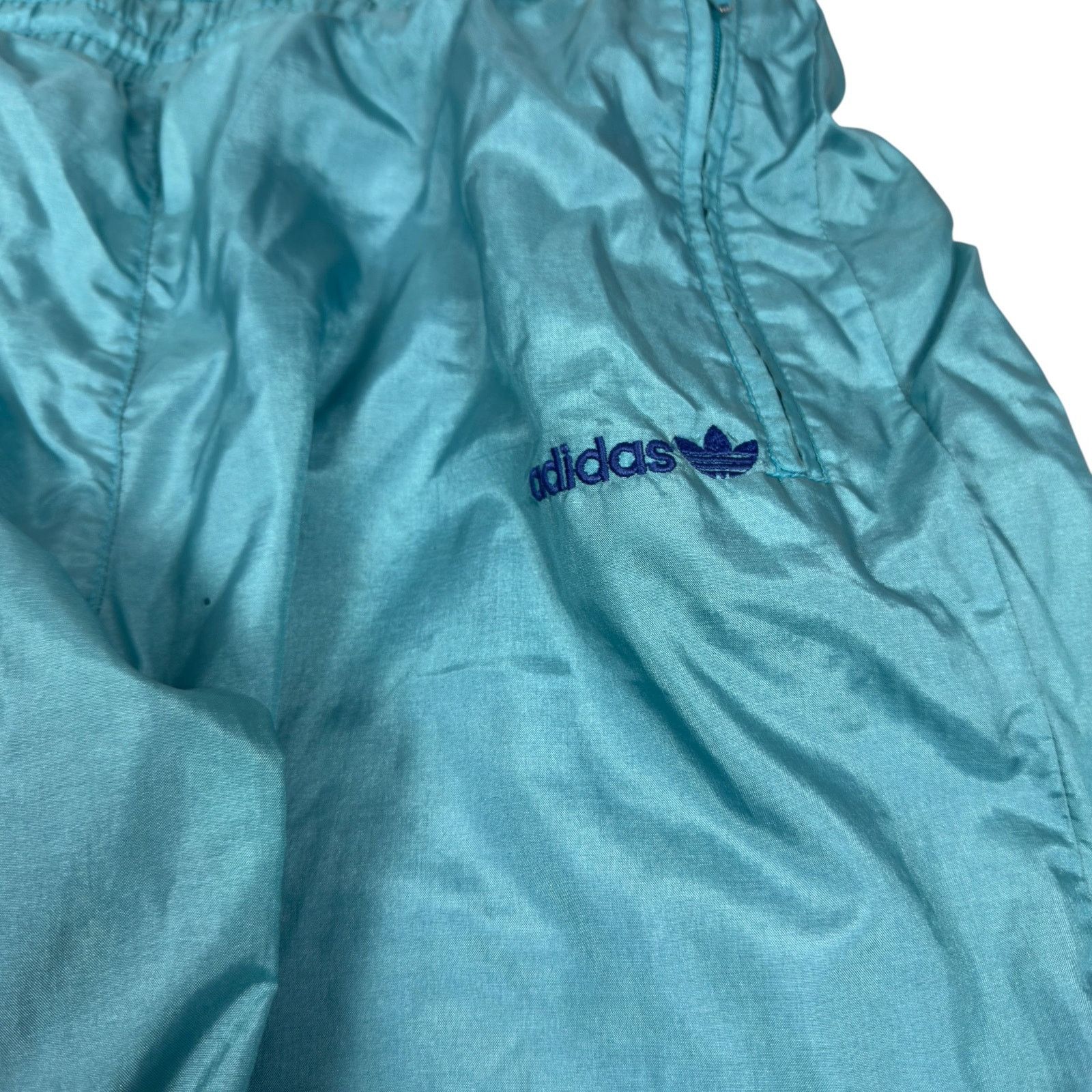 Adidas × Vintage Adidas Women's Teal Ankle Zip High Rise Straight Track Pants Size US 30 / EU 46 - 3 Thumbnail